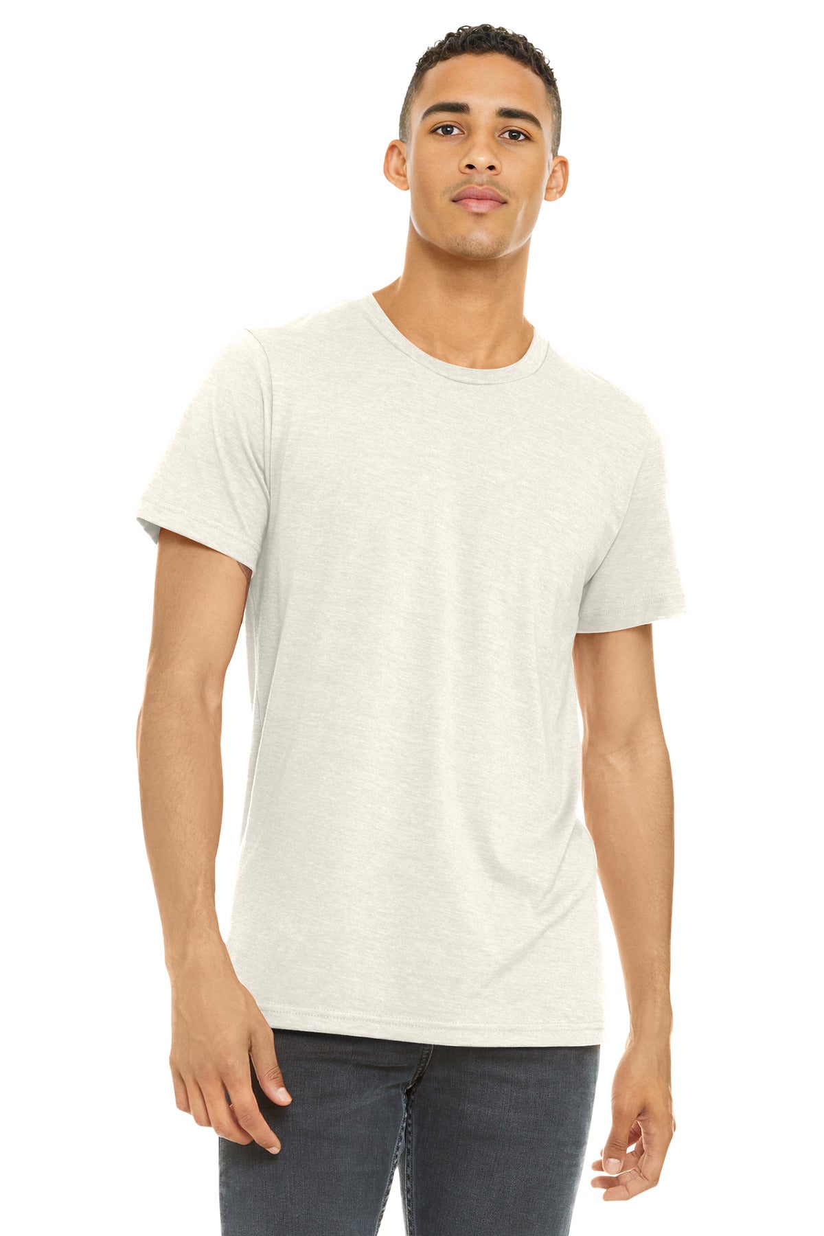 BELLA+CANVAS  Unisex Heather CVC Short Sleeve Tee. BC3001CVC - Heather Natural