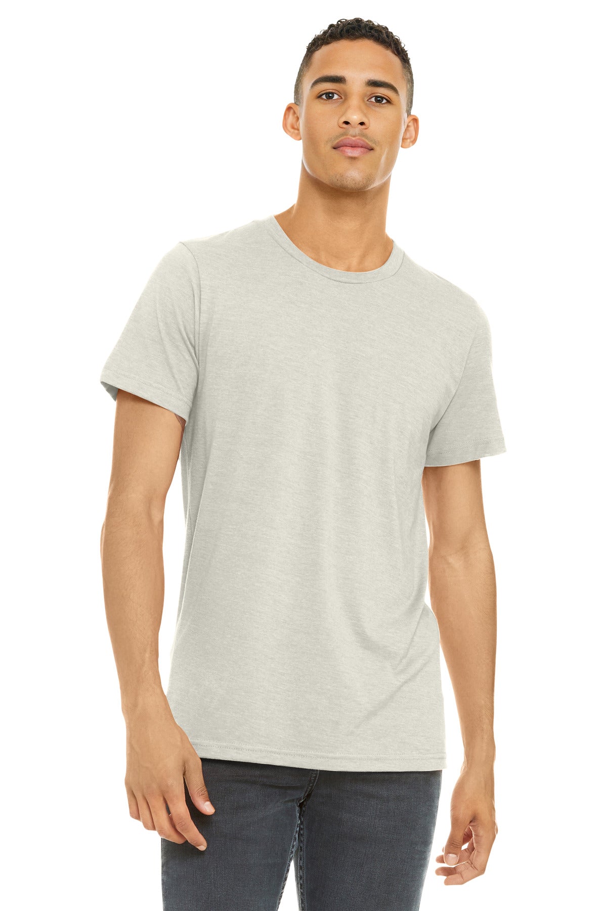 BELLA+CANVAS  Unisex Heather CVC Short Sleeve Tee. BC3001CVC - Heather Oatmeal