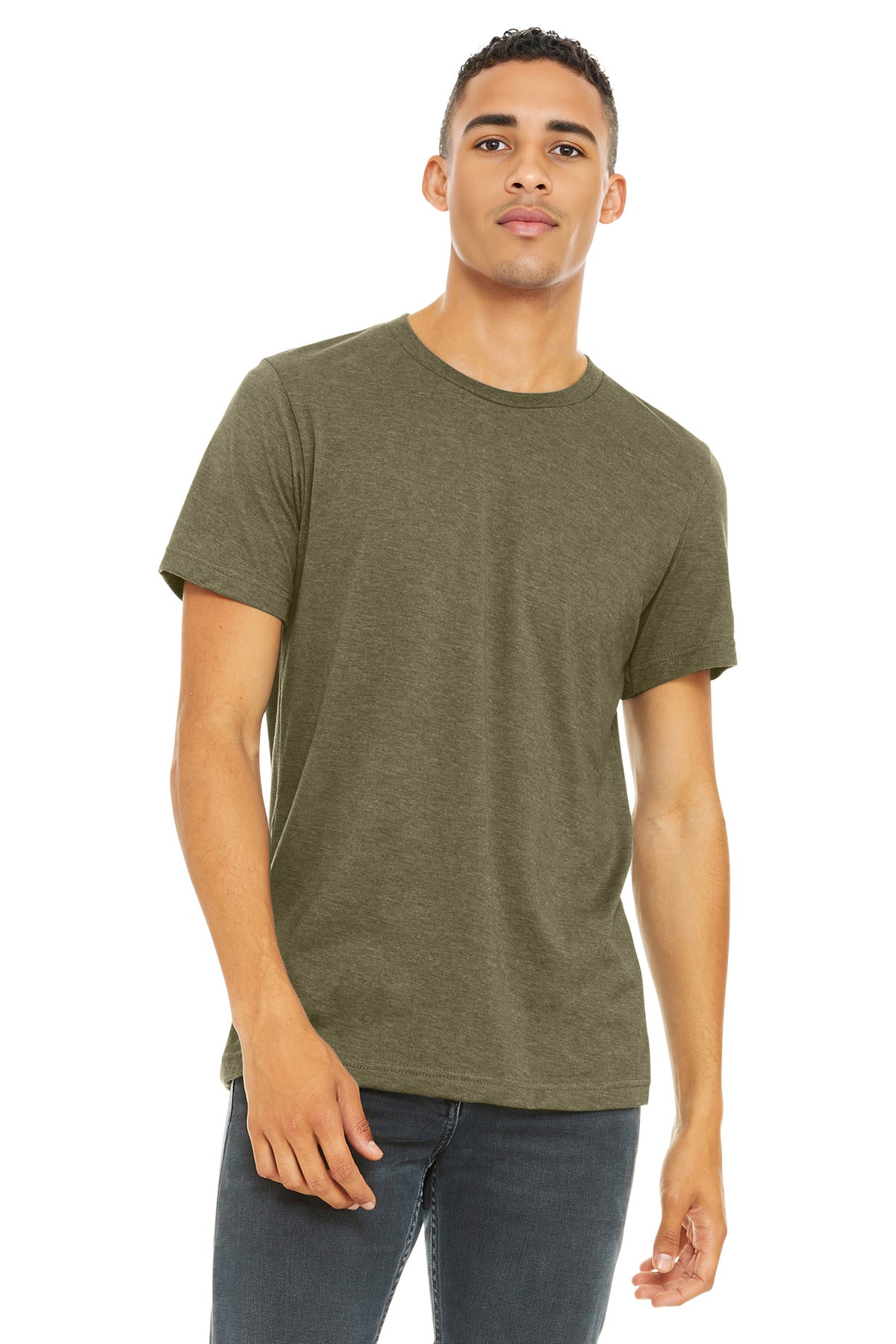BELLA+CANVAS  Unisex Heather CVC Short Sleeve Tee. BC3001CVC - Heather Olive