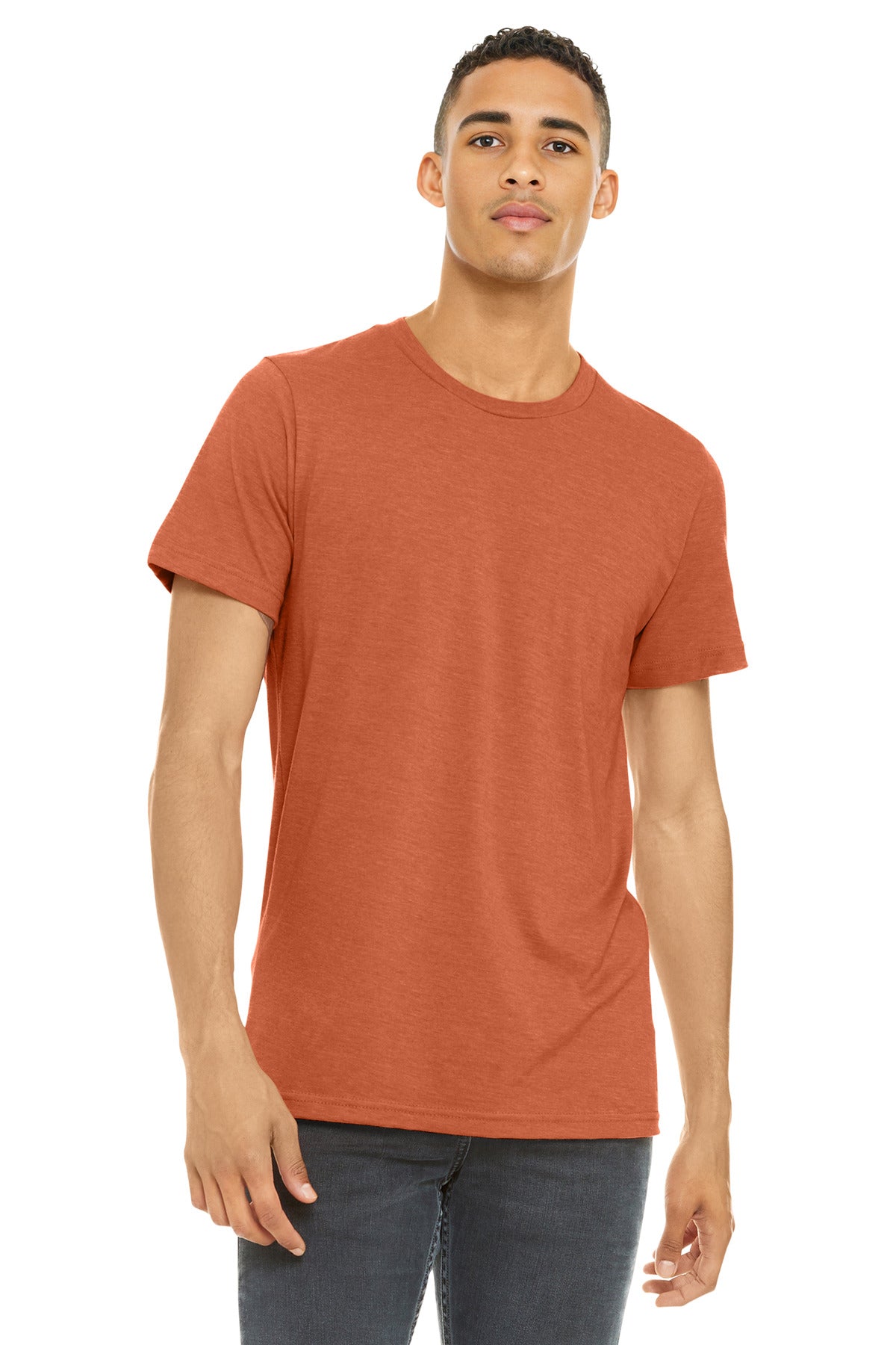 BELLA+CANVAS  Unisex Heather CVC Short Sleeve Tee. BC3001CVC - Heather Orange