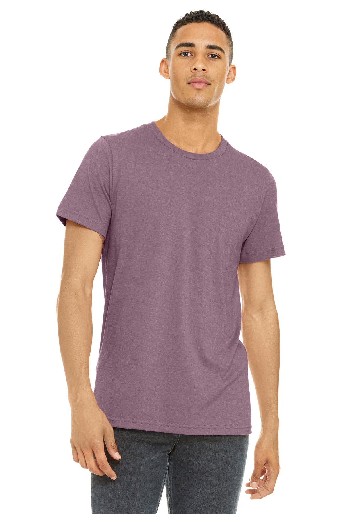BELLA+CANVAS  Unisex Heather CVC Short Sleeve Tee. BC3001CVC - Heather Orchid