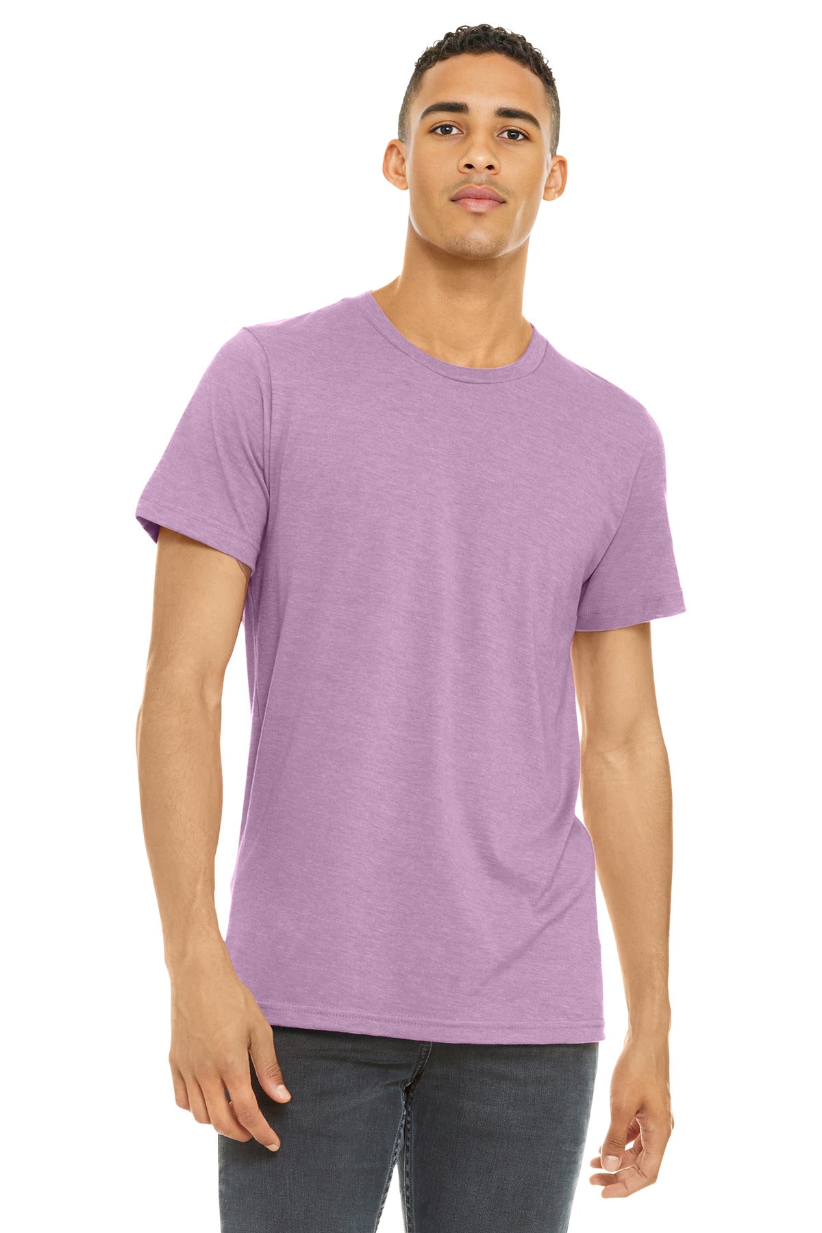 BELLA+CANVAS  Unisex Heather CVC Short Sleeve Tee. BC3001CVC - Heather Prism Lilac