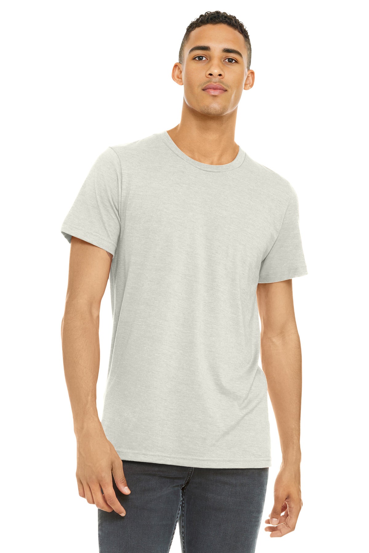 BELLA+CANVAS  Unisex Heather CVC Short Sleeve Tee. BC3001CVC - Heather Prism Natural