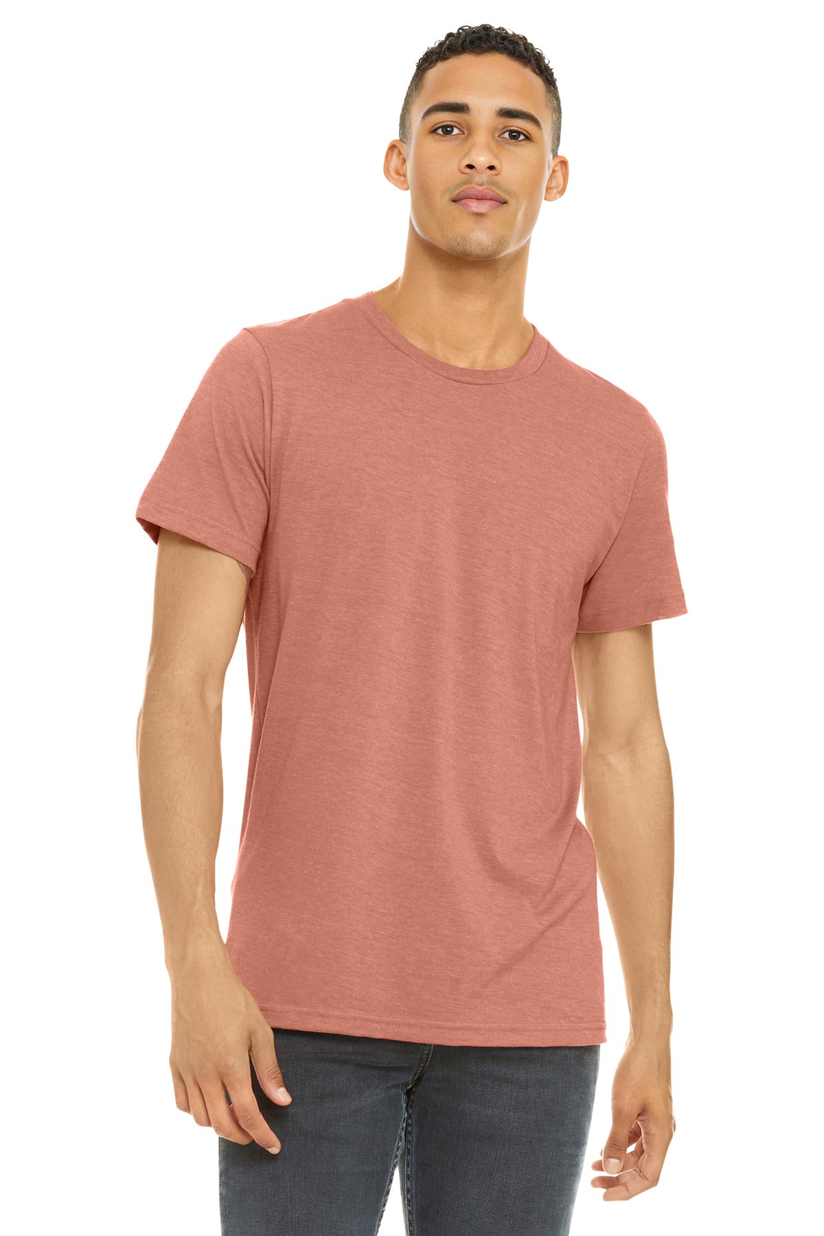BELLA+CANVAS  Unisex Heather CVC Short Sleeve Tee. BC3001CVC - Heather Prism Sunset
