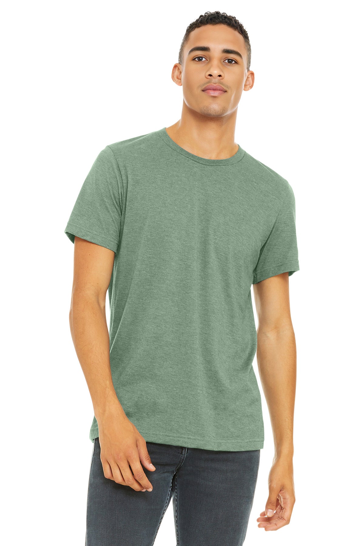 BELLA+CANVAS  Unisex Heather CVC Short Sleeve Tee. BC3001CVC - Heather Sage
