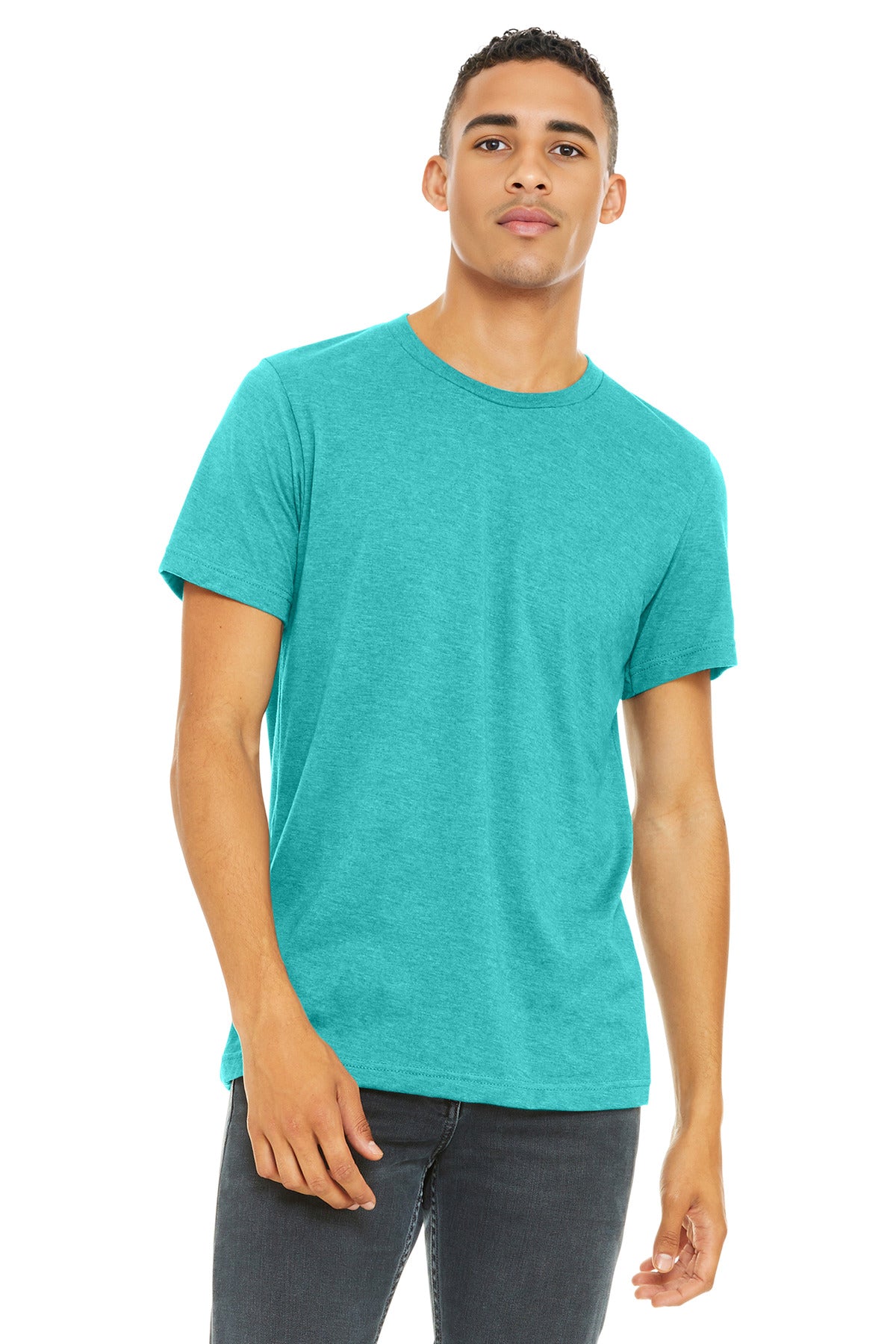 BELLA+CANVAS  Unisex Heather CVC Short Sleeve Tee. BC3001CVC - Heather Sea Green