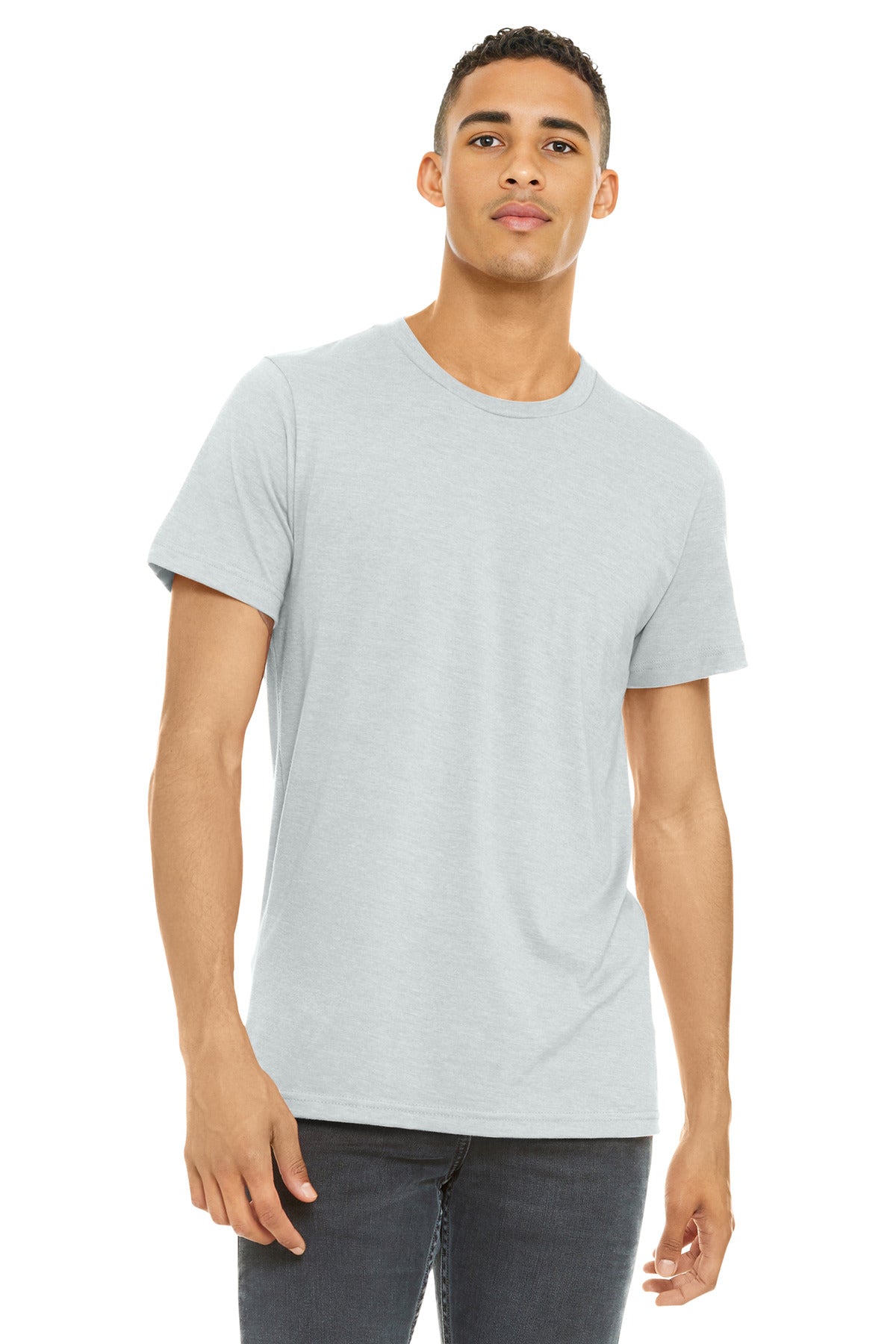 BELLA+CANVAS  Unisex Heather CVC Short Sleeve Tee. BC3001CVC - Heather Silver