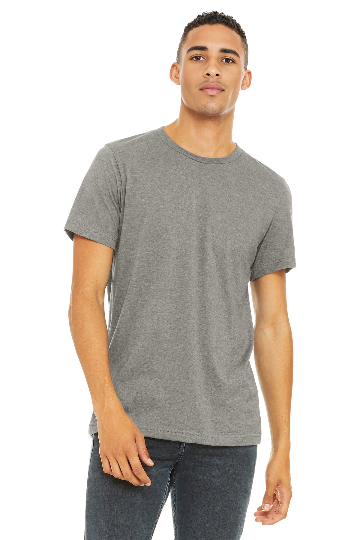 BELLA+CANVAS  Unisex Heather CVC Short Sleeve Tee. BC3001CVC - Heather Stone