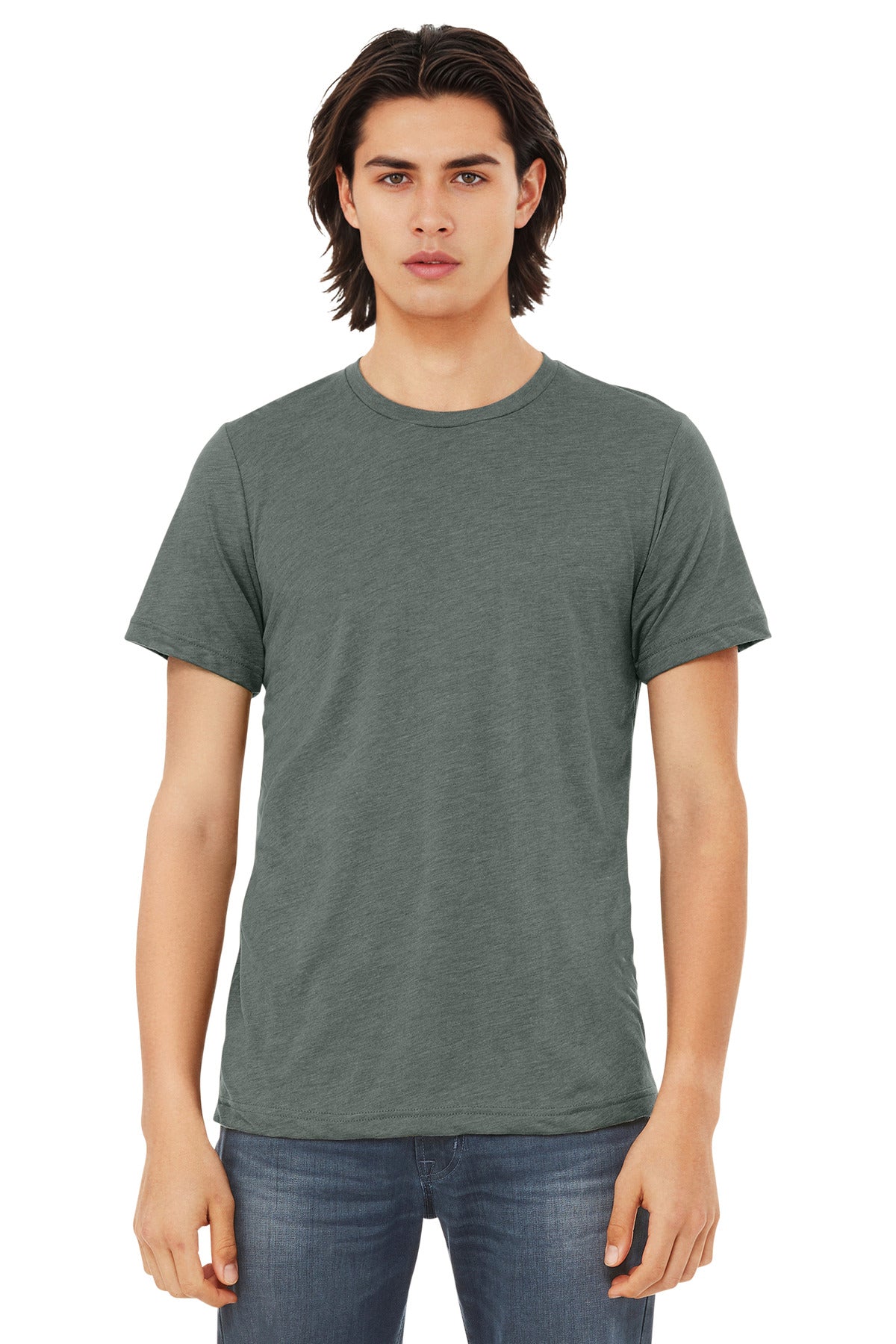 BELLA+CANVAS  Unisex Triblend Short Sleeve Tee. BC3413 - Blue Storm Triblend
