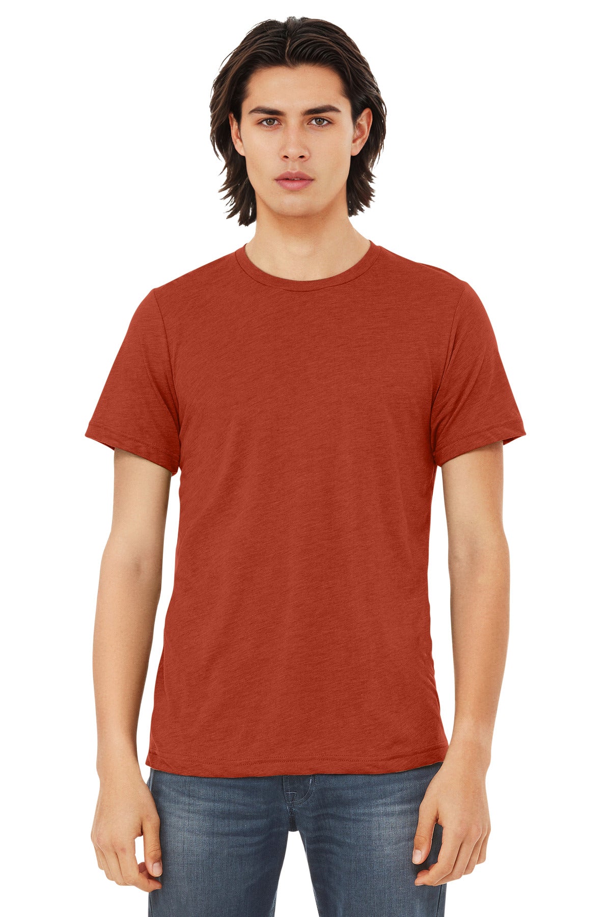 BELLA+CANVAS  Unisex Triblend Short Sleeve Tee. BC3413 - Brick Triblend