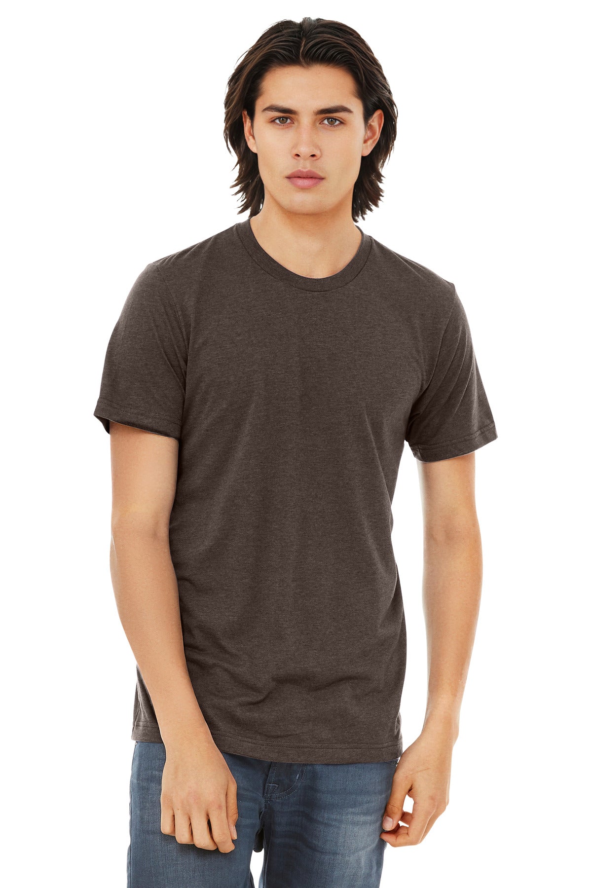 BELLA+CANVAS  Unisex Triblend Short Sleeve Tee. BC3413 - Brown Triblend