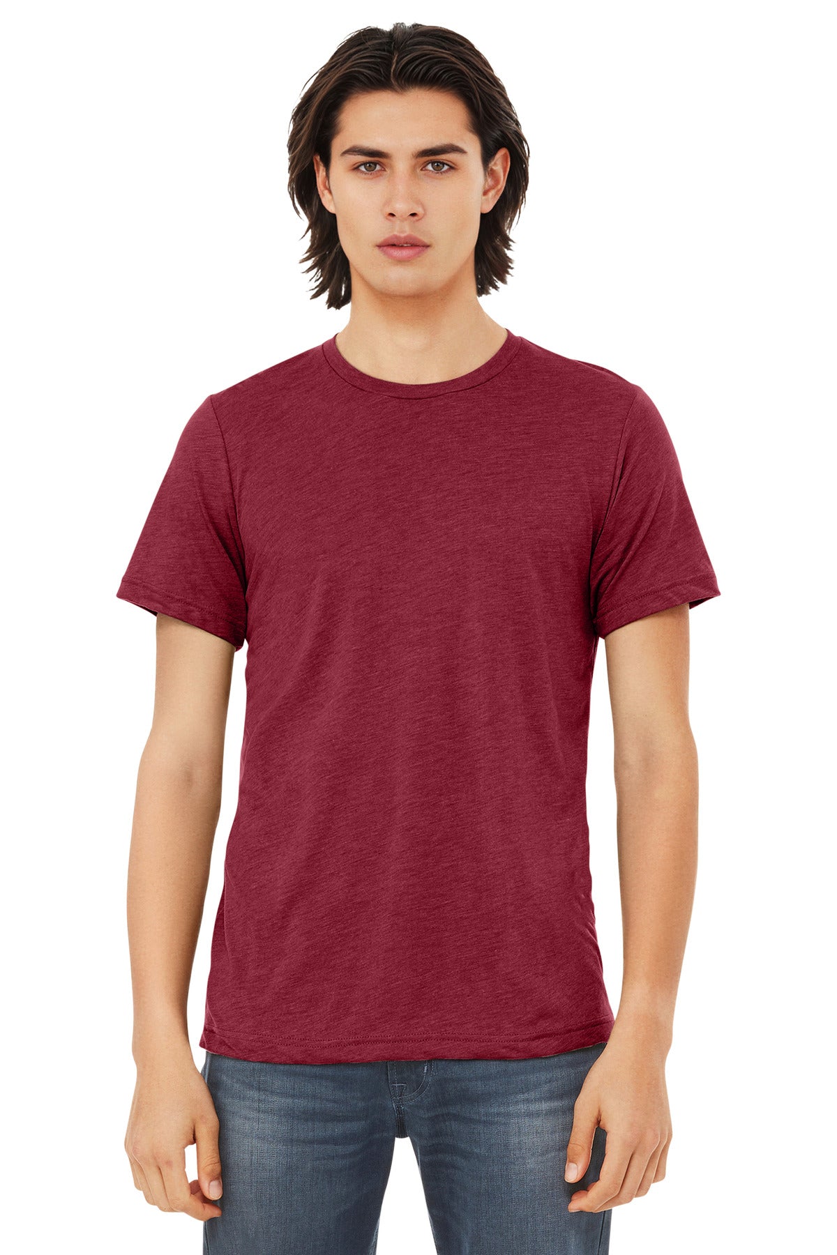 BELLA+CANVAS  Unisex Triblend Short Sleeve Tee. BC3413 - Cardinal Triblend
