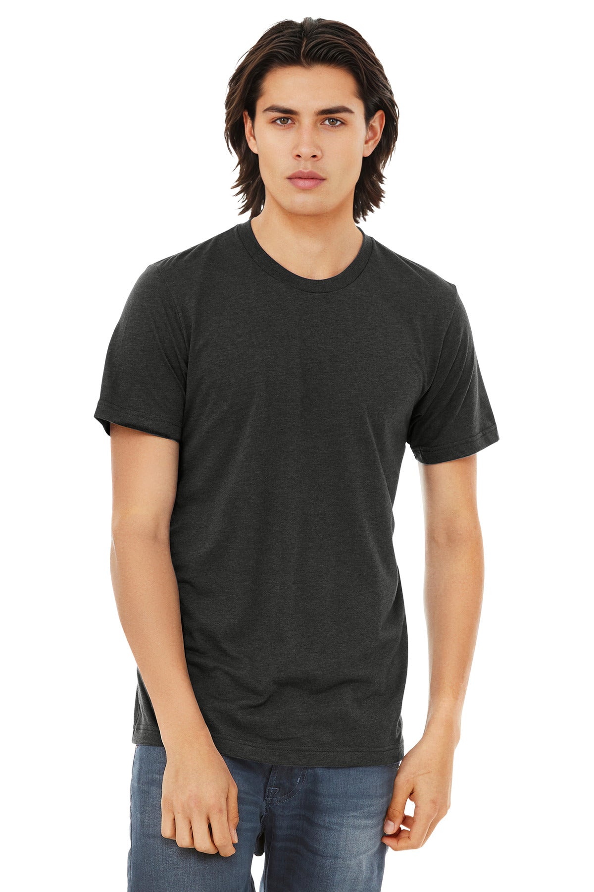 BELLA+CANVAS  Unisex Triblend Short Sleeve Tee. BC3413 - Charcoal-Black Triblend