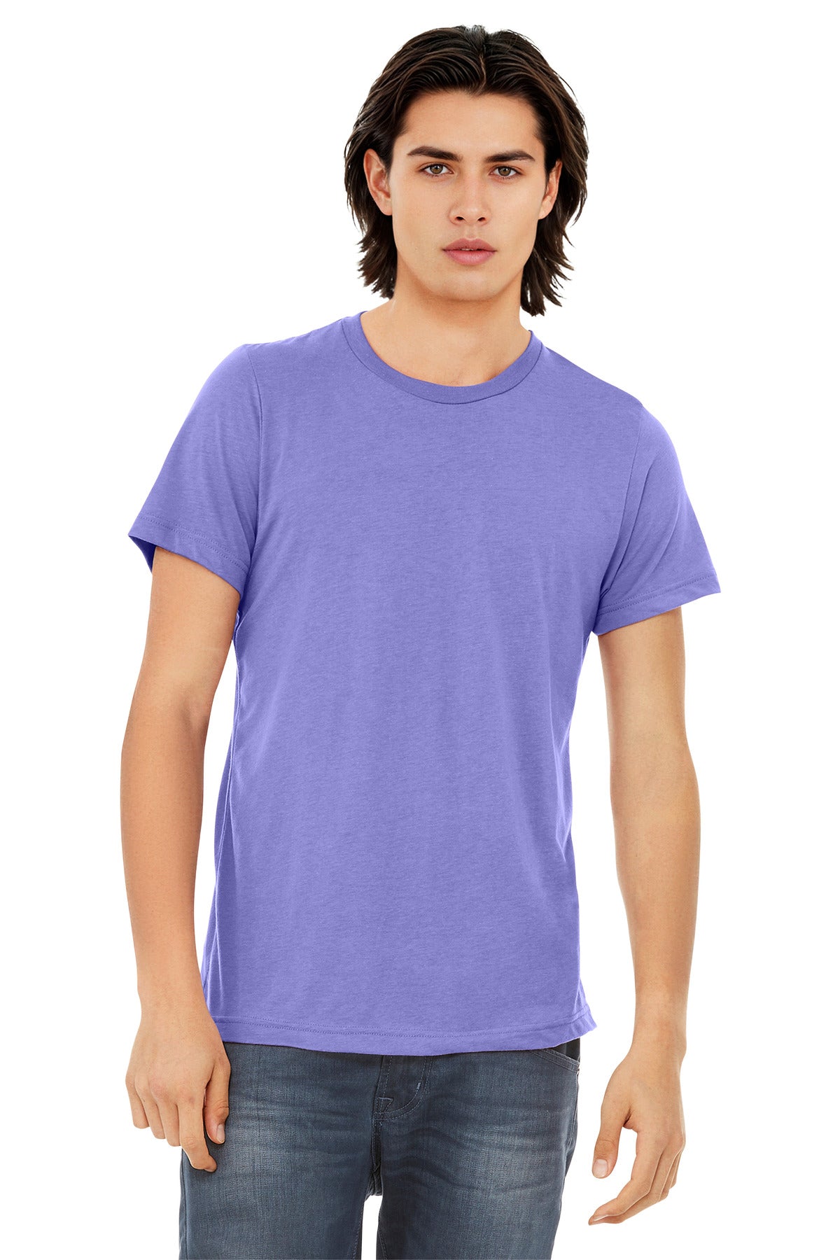 BELLA+CANVAS  Unisex Triblend Short Sleeve Tee. BC3413 - Dark Lavender Triblend