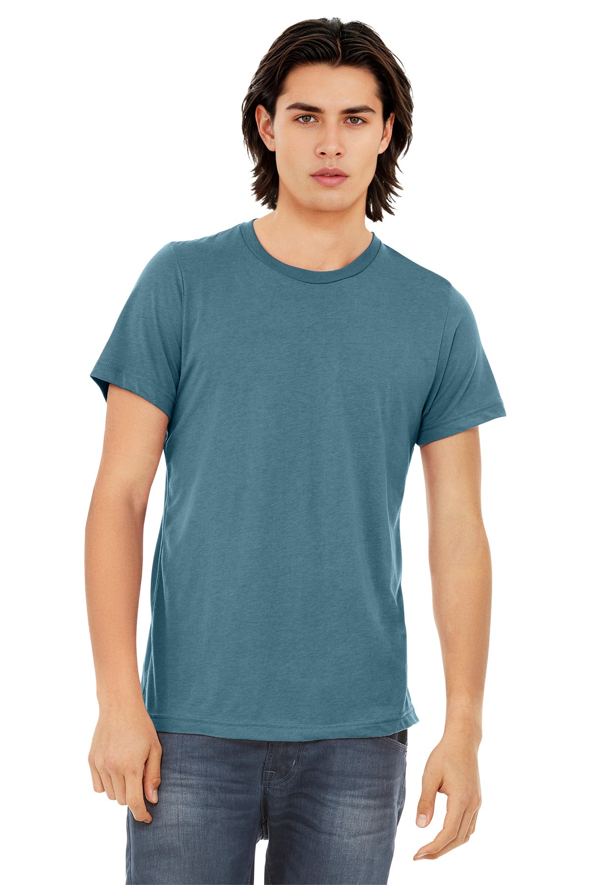 BELLA+CANVAS  Unisex Triblend Short Sleeve Tee. BC3413 - Denim Triblend