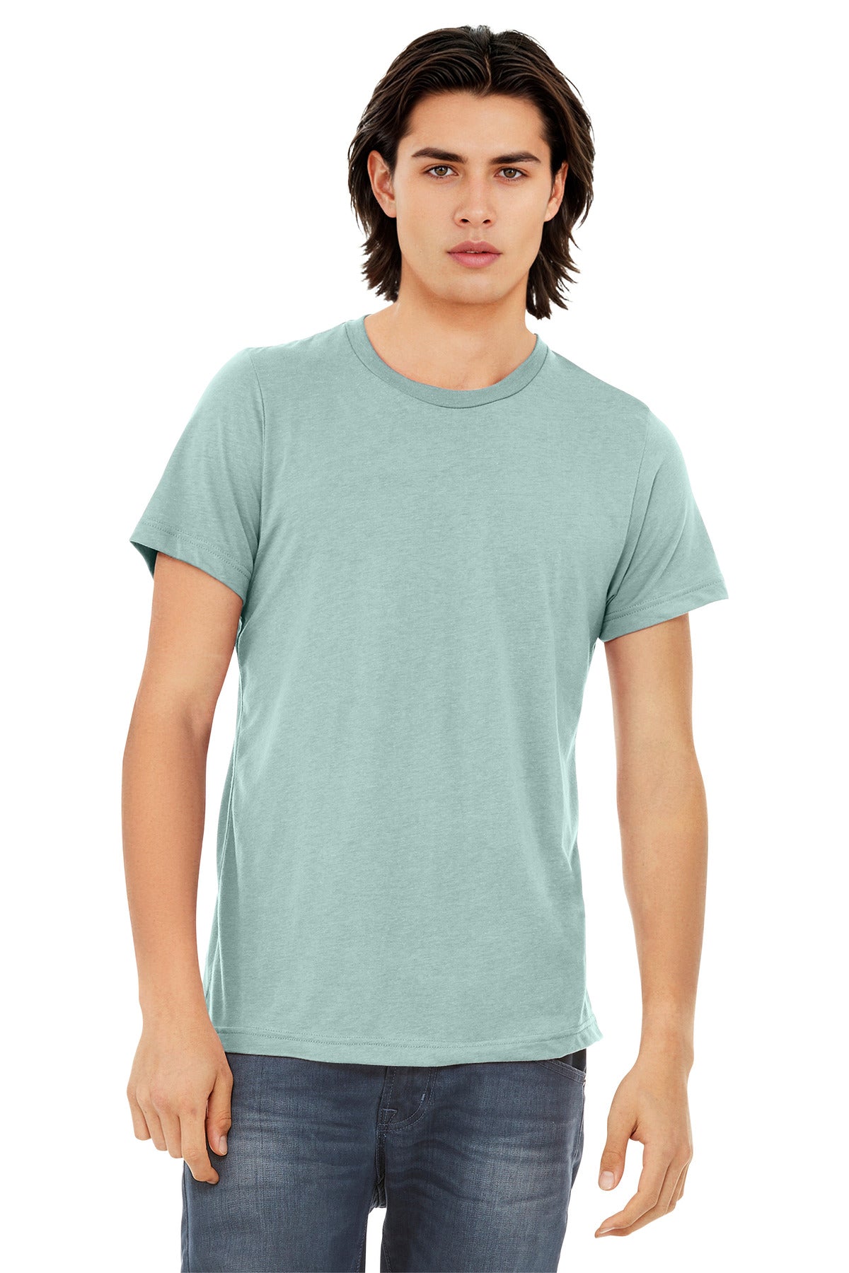 BELLA+CANVAS  Unisex Triblend Short Sleeve Tee. BC3413 - Dusty Blue Triblend