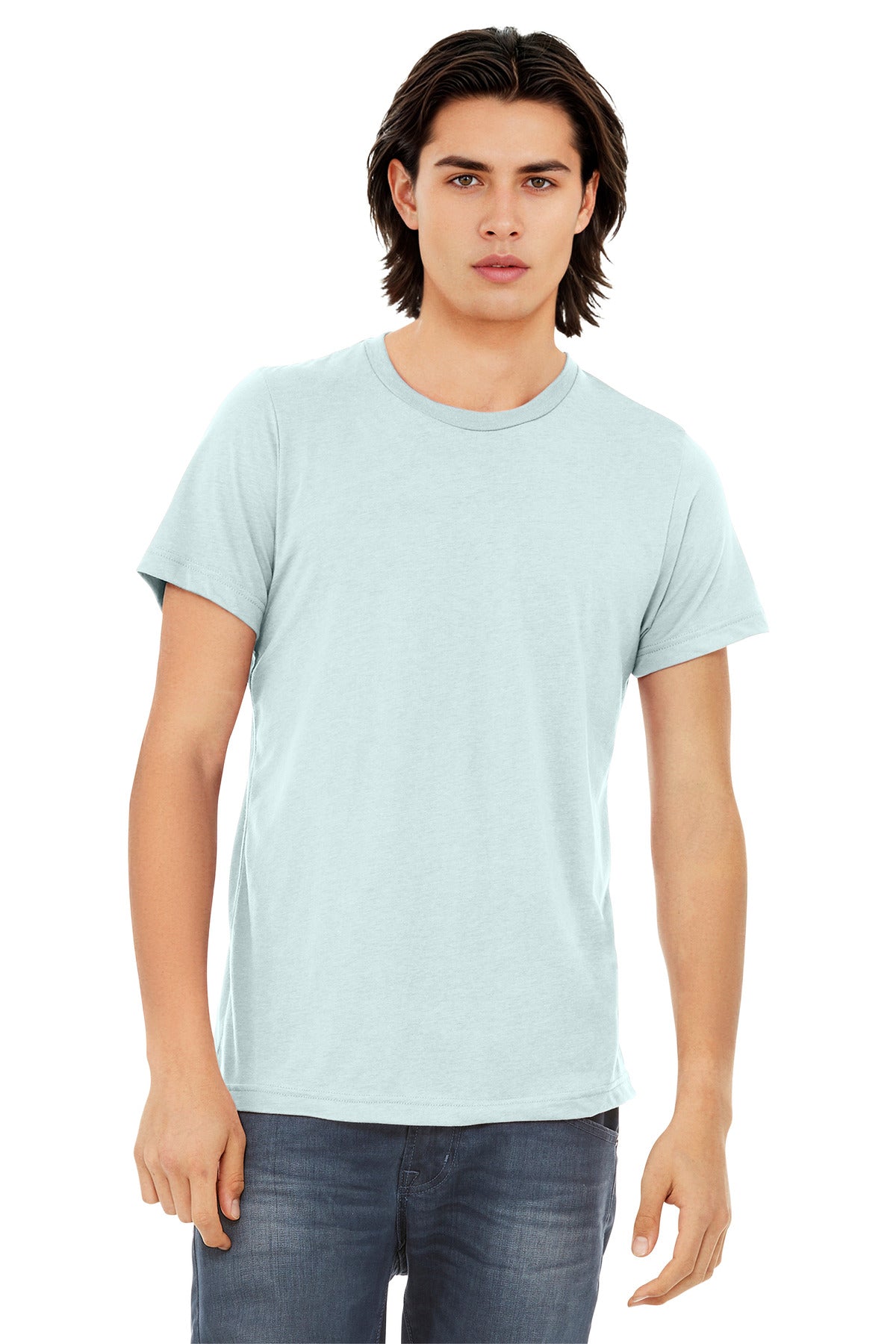 BELLA+CANVAS  Unisex Triblend Short Sleeve Tee. BC3413 - Ice Blue Triblend