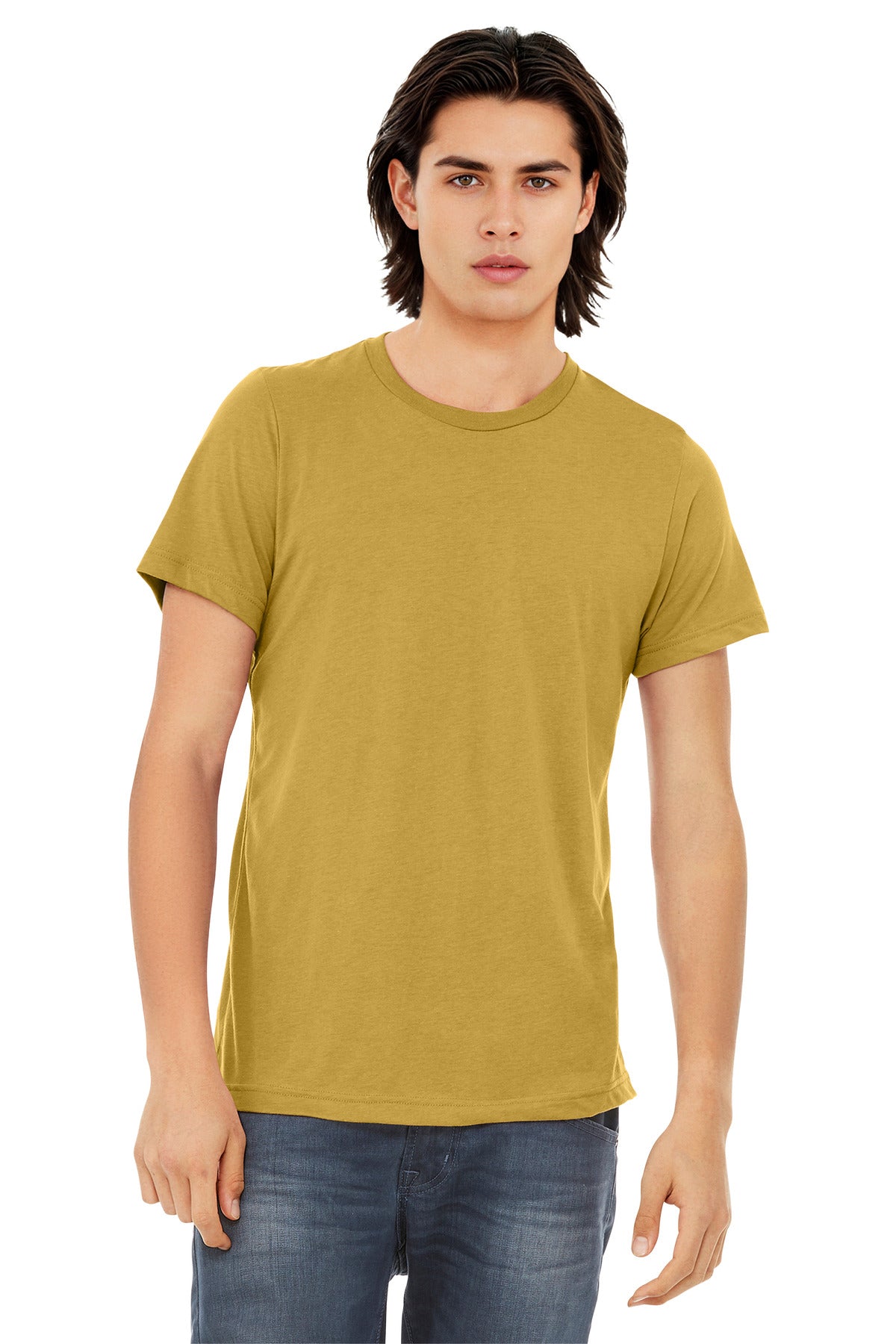 BELLA+CANVAS  Unisex Triblend Short Sleeve Tee. BC3413 - Mustard Triblend