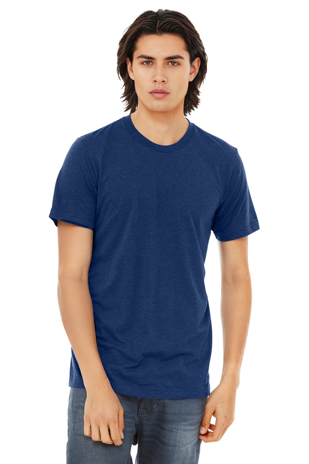BELLA+CANVAS  Unisex Triblend Short Sleeve Tee. BC3413 - Navy Triblend