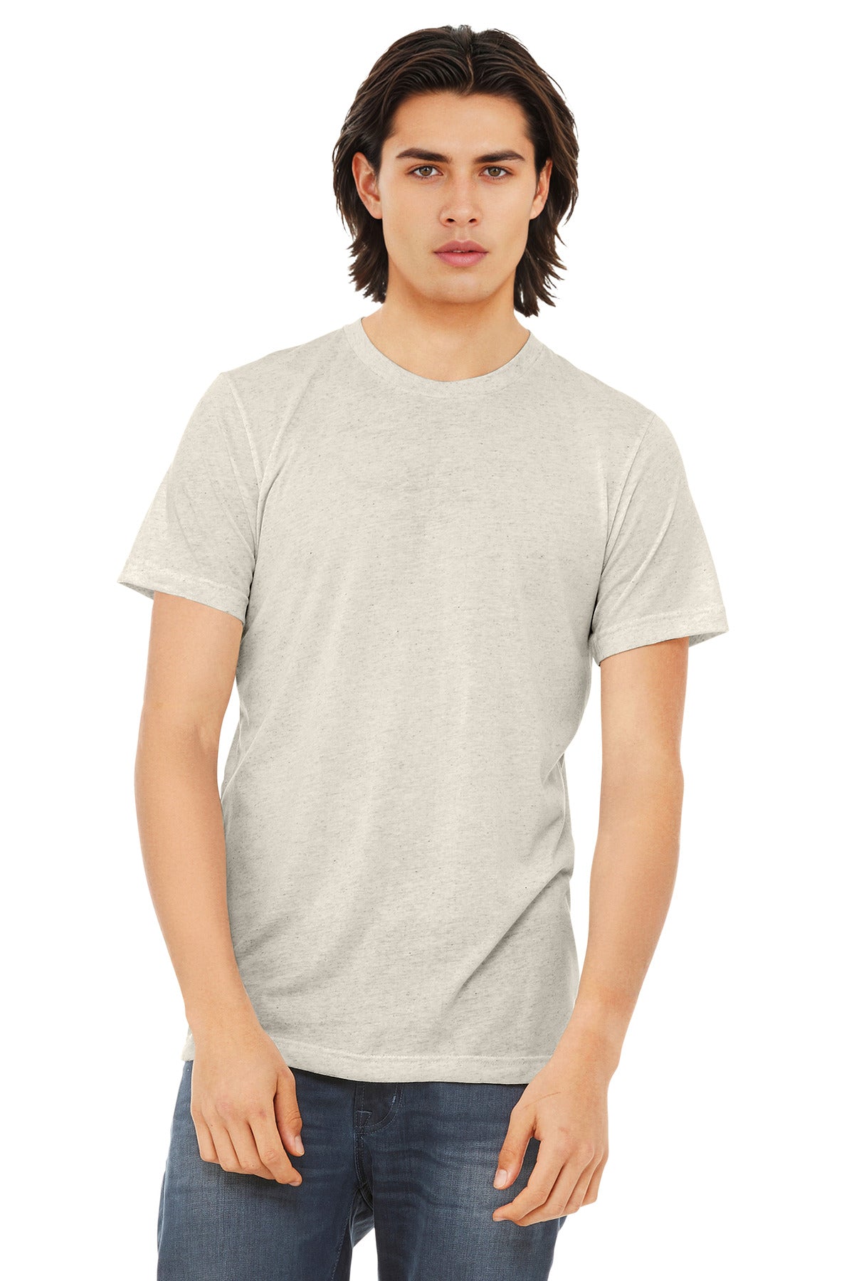 BELLA+CANVAS  Unisex Triblend Short Sleeve Tee. BC3413 - Oatmeal Triblend