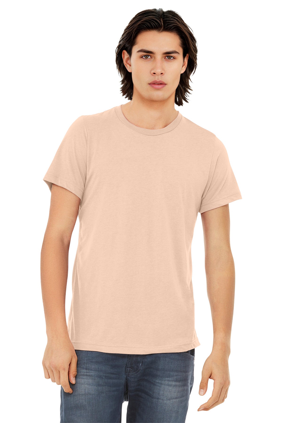 BELLA+CANVAS  Unisex Triblend Short Sleeve Tee. BC3413 - Peach Triblend