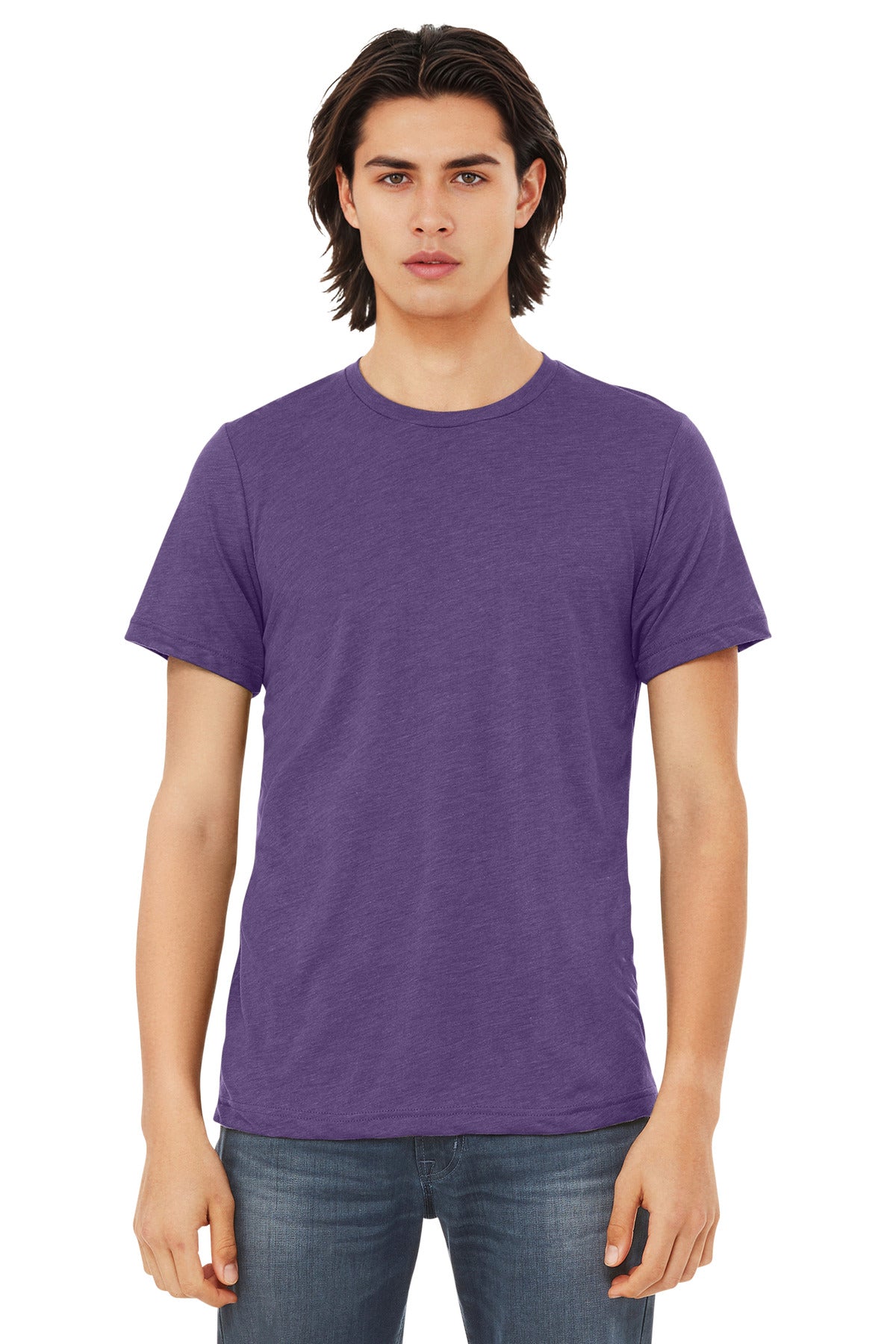 BELLA+CANVAS  Unisex Triblend Short Sleeve Tee. BC3413 - Purple Triblend