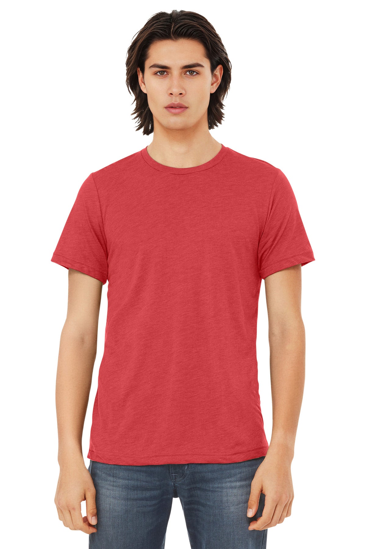 BELLA+CANVAS  Unisex Triblend Short Sleeve Tee. BC3413 - Red Triblend