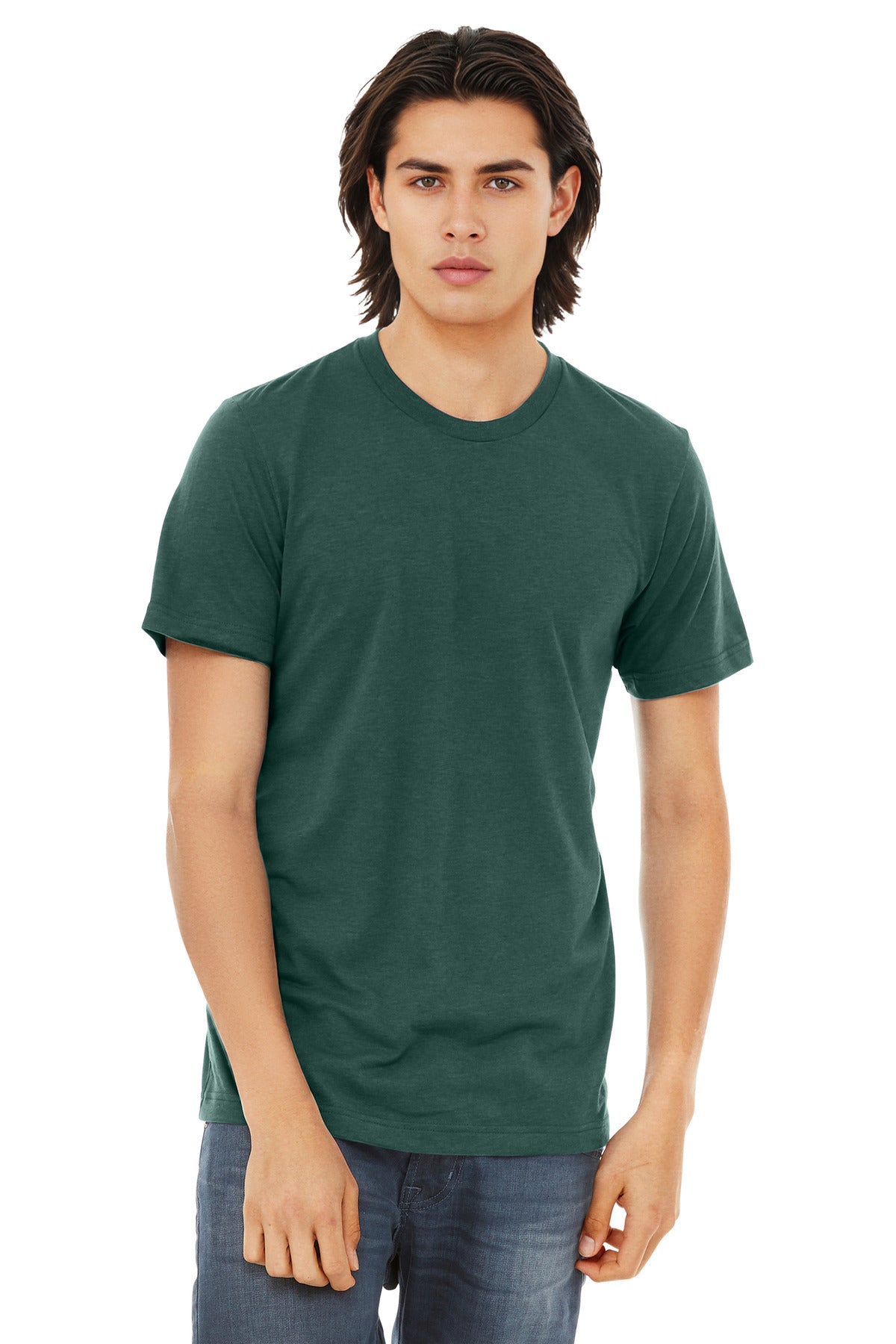 BELLA+CANVAS  Unisex Triblend Short Sleeve Tee. BC3413 - Solid Forest Triblend