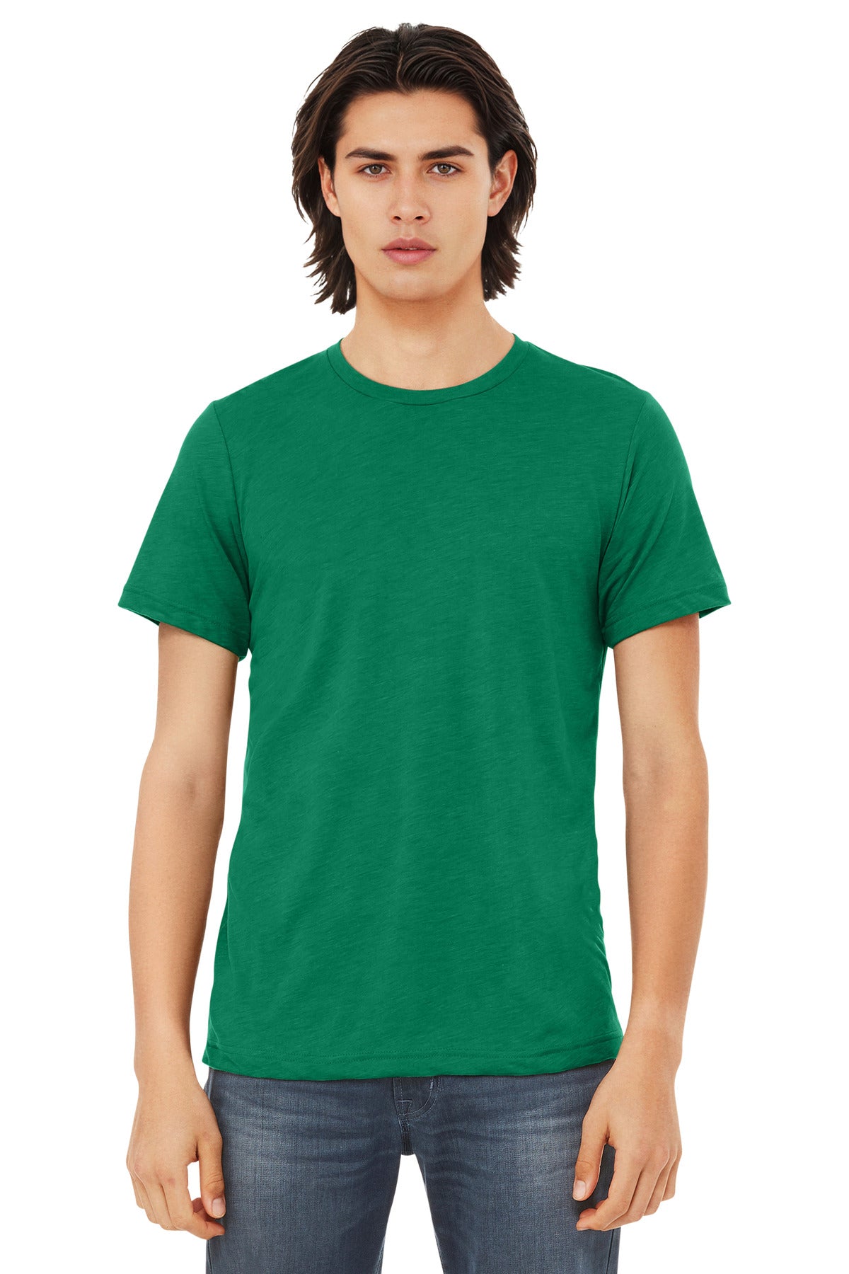 BELLA+CANVAS  Unisex Triblend Short Sleeve Tee. BC3413 - Solid Kelly Triblend