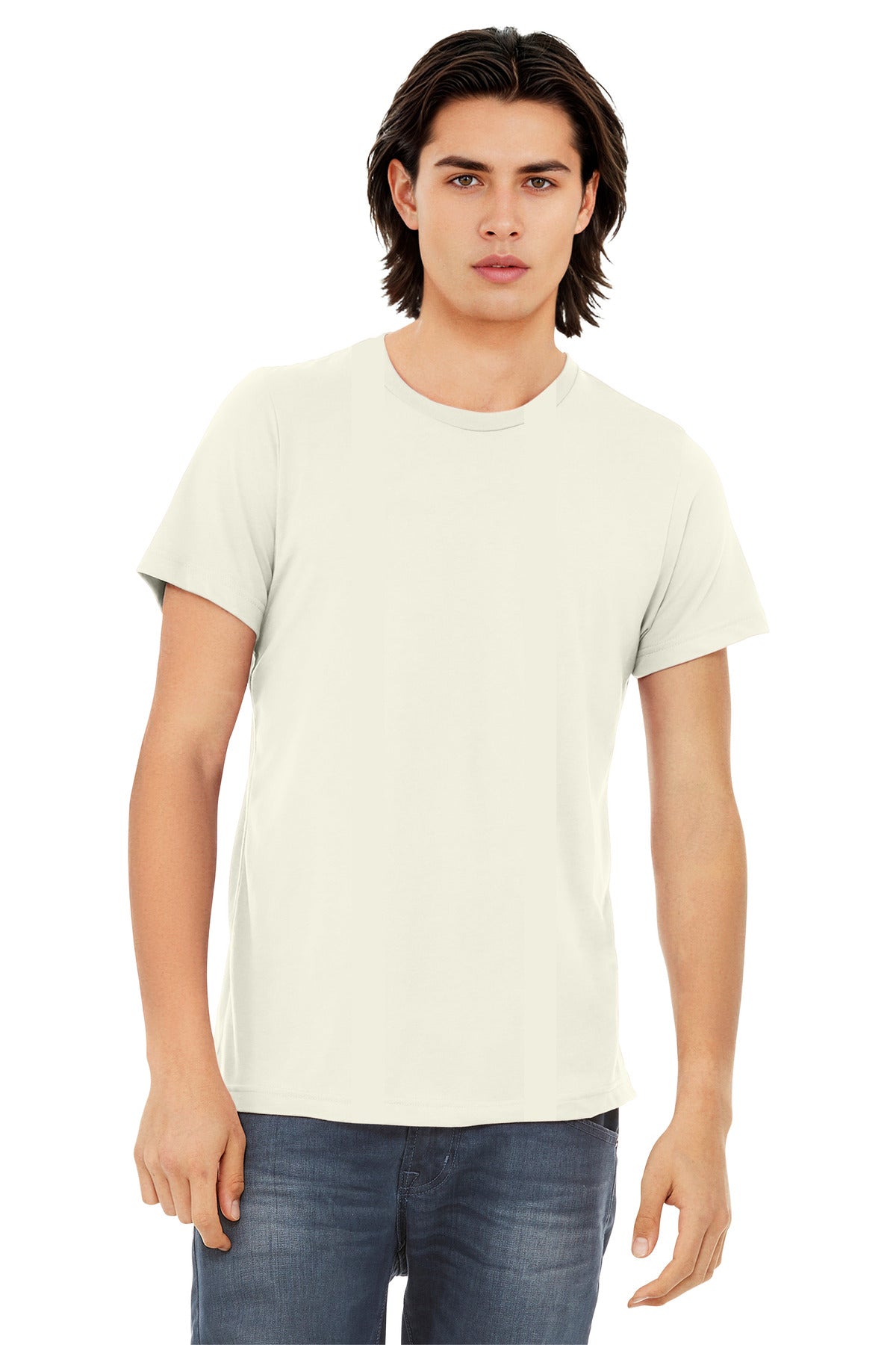 BELLA+CANVAS  Unisex Triblend Short Sleeve Tee. BC3413 - Solid Natural Triblend