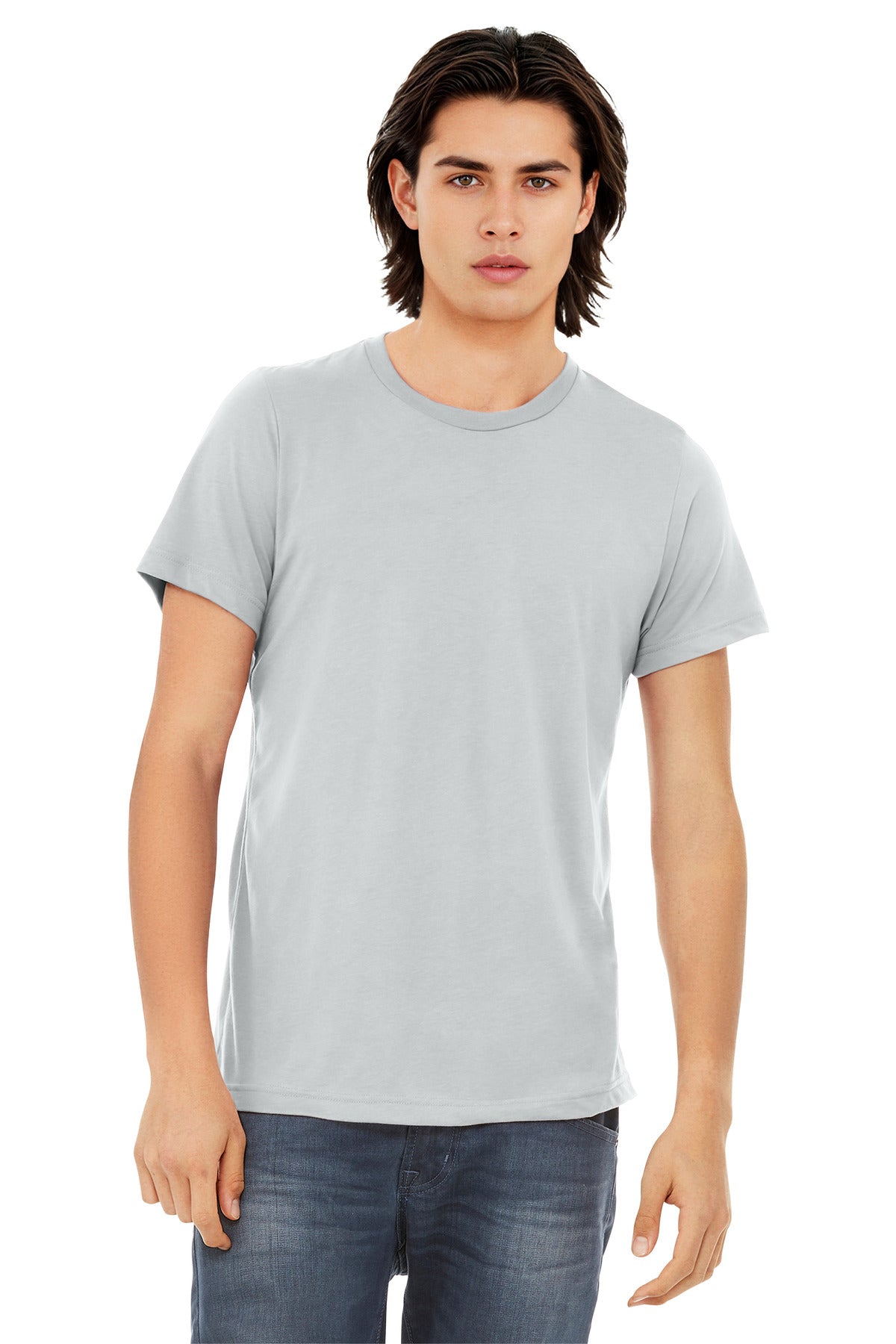 BELLA+CANVAS  Unisex Triblend Short Sleeve Tee. BC3413 - Solid Silver Triblend