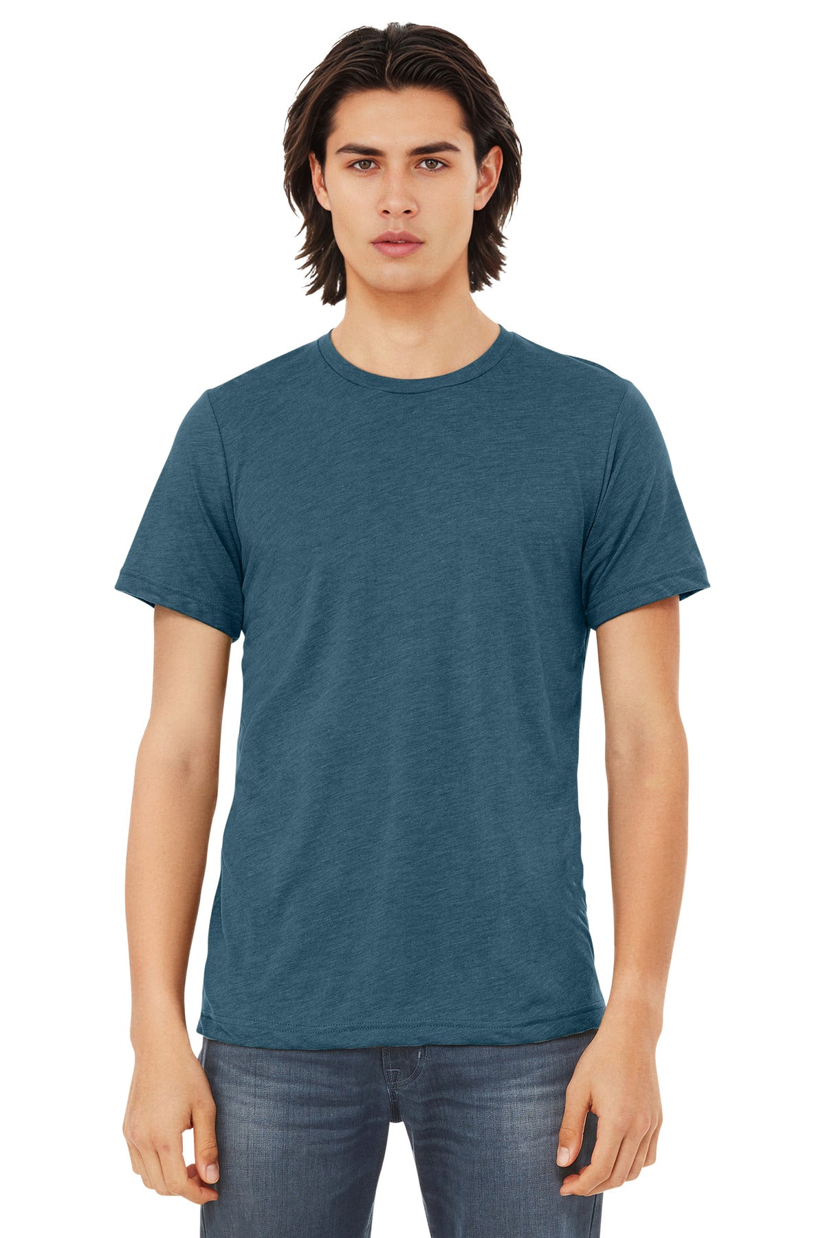 BELLA+CANVAS  Unisex Triblend Short Sleeve Tee. BC3413 - Steel Blue Triblend