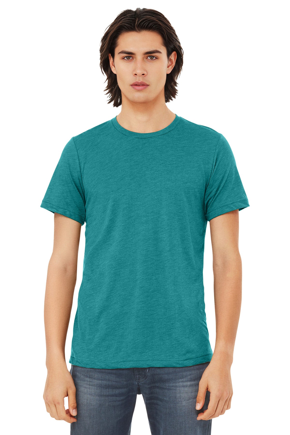 BELLA+CANVAS  Unisex Triblend Short Sleeve Tee. BC3413 - Teal Triblend