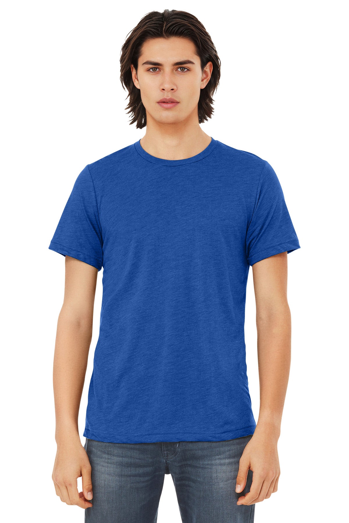 BELLA+CANVAS  Unisex Triblend Short Sleeve Tee. BC3413 - True Royal Triblend