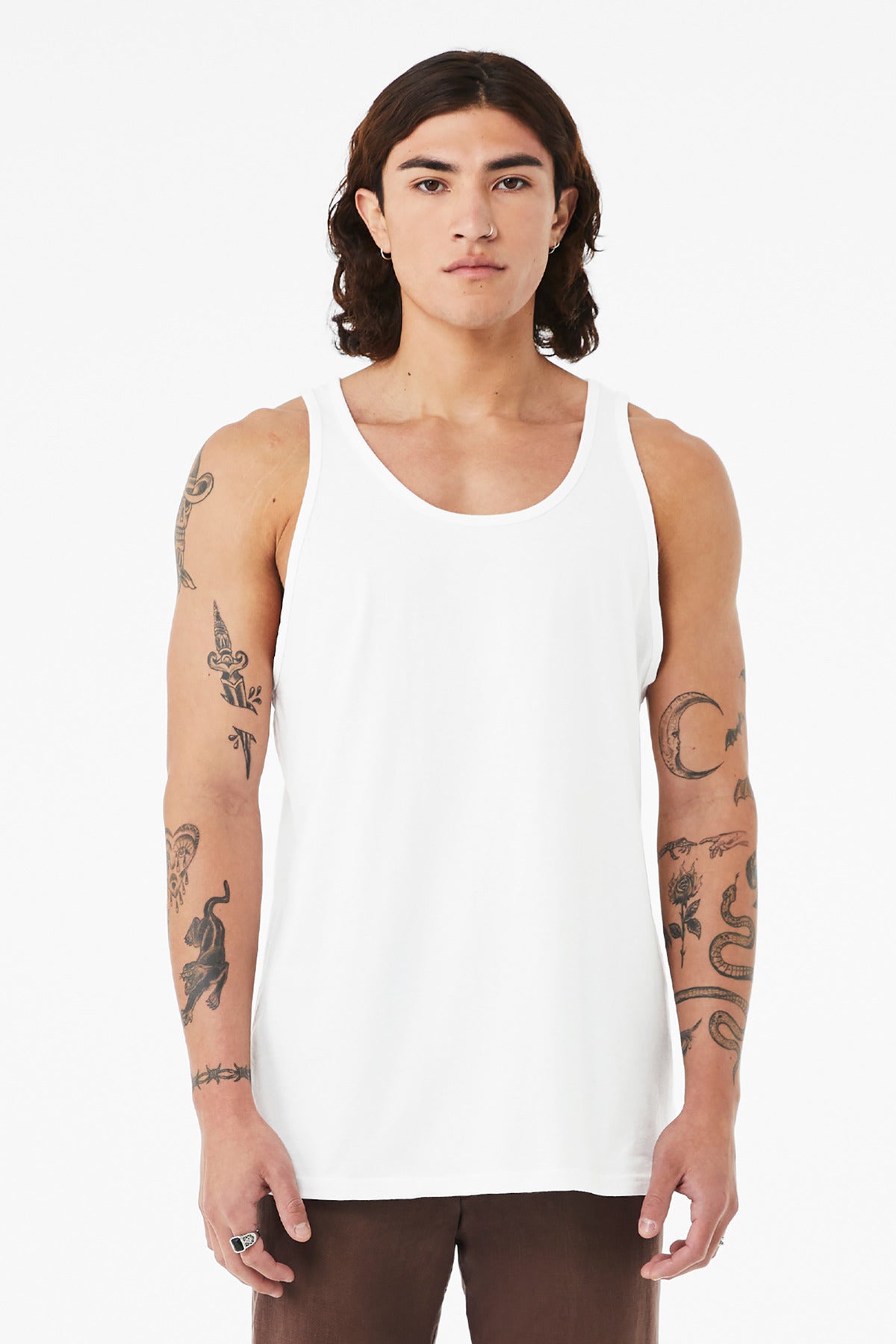 BELLA+CANVAS Unisex Heather CVC Tank BC3480CVC - Solid White Blend