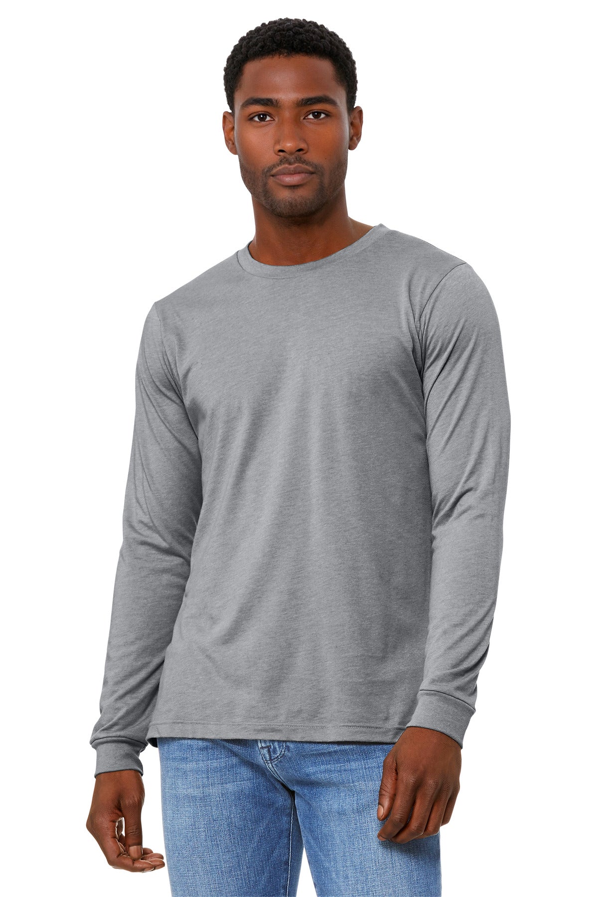 BELLA+CANVAS Unisex Heather CVC Long Sleeve Tee BC3501CVC - Athletic Heather