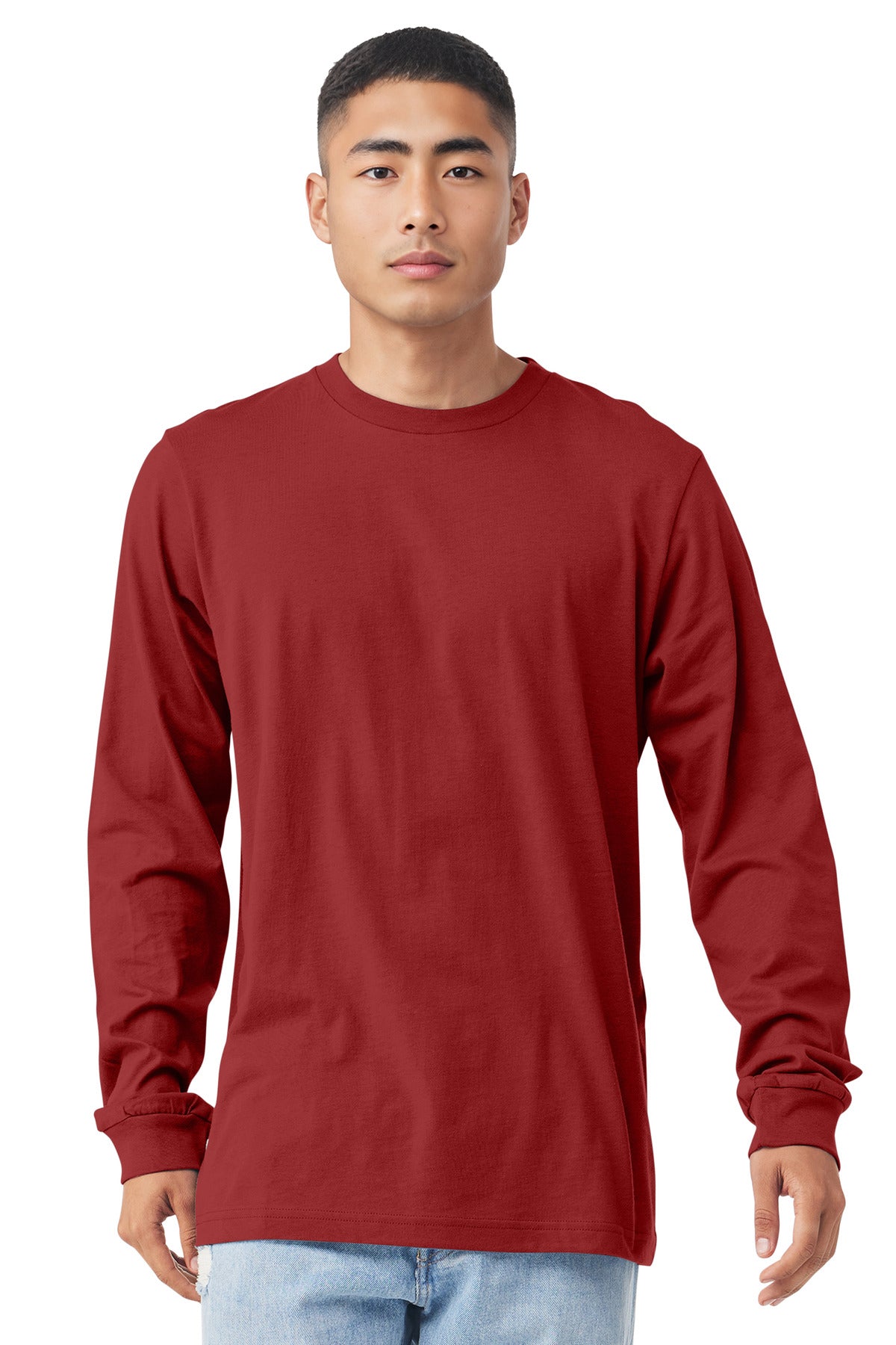 BELLA+CANVAS  Unisex Jersey Long Sleeve Tee. BC3501 - Canvas Red