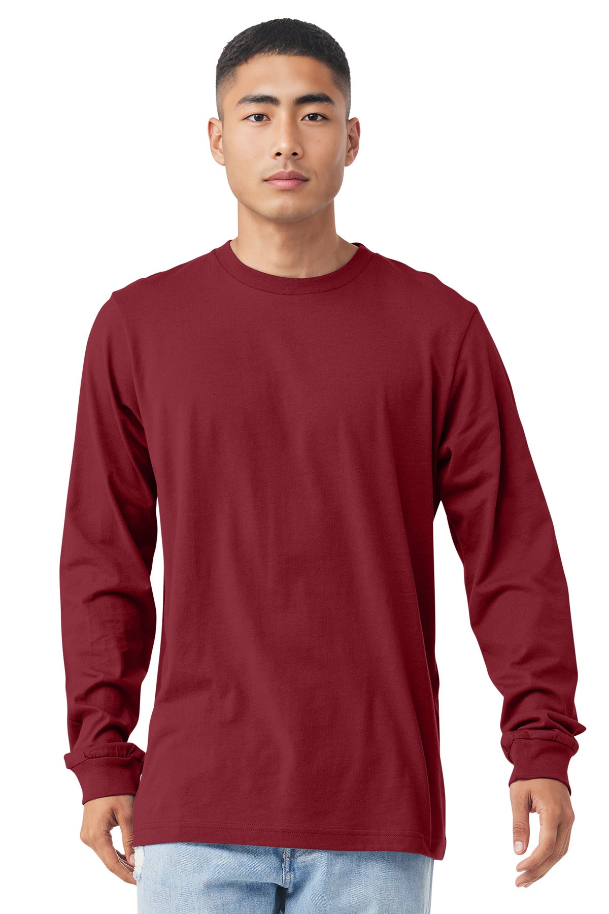 BELLA+CANVAS  Unisex Jersey Long Sleeve Tee. BC3501 - Cardinal