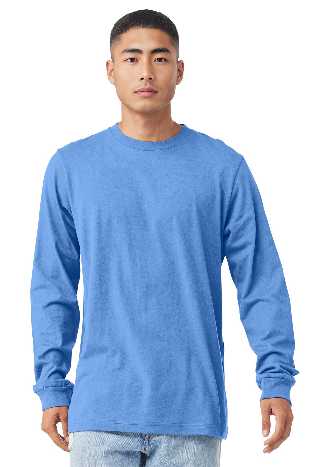 BELLA+CANVAS  Unisex Jersey Long Sleeve Tee. BC3501 - Carolina Blue