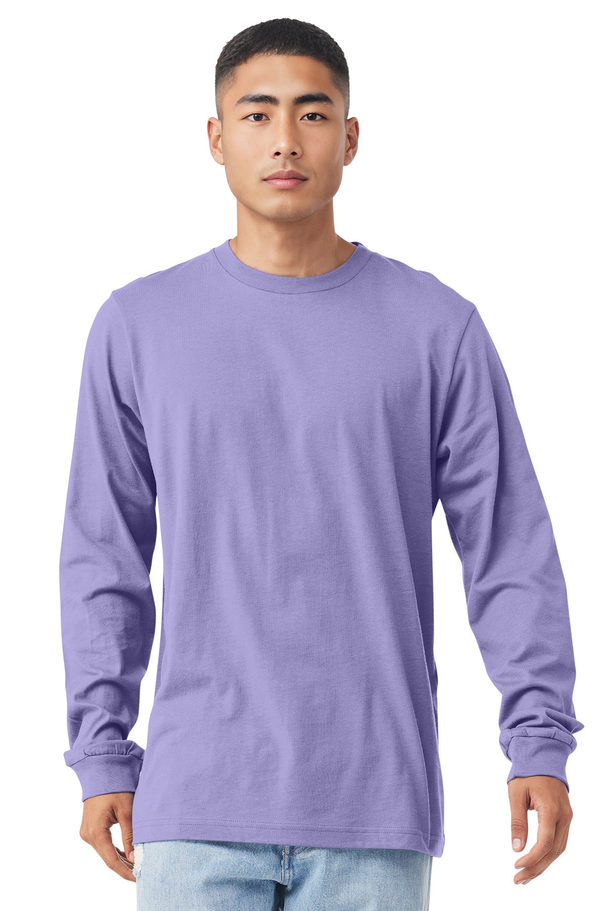 BELLA+CANVAS  Unisex Jersey Long Sleeve Tee. BC3501 - Dark Lavender