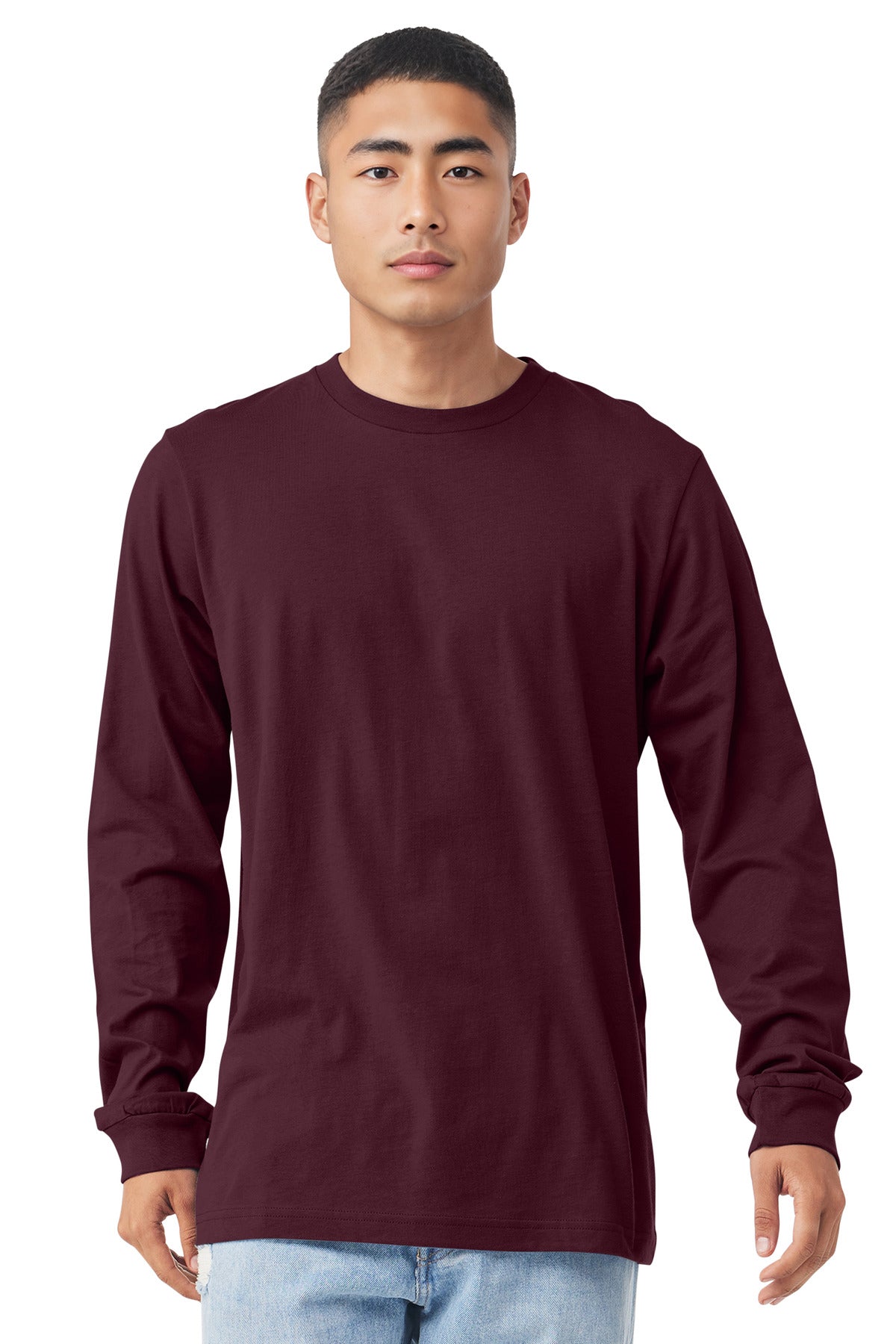 BELLA+CANVAS  Unisex Jersey Long Sleeve Tee. BC3501 - Maroon
