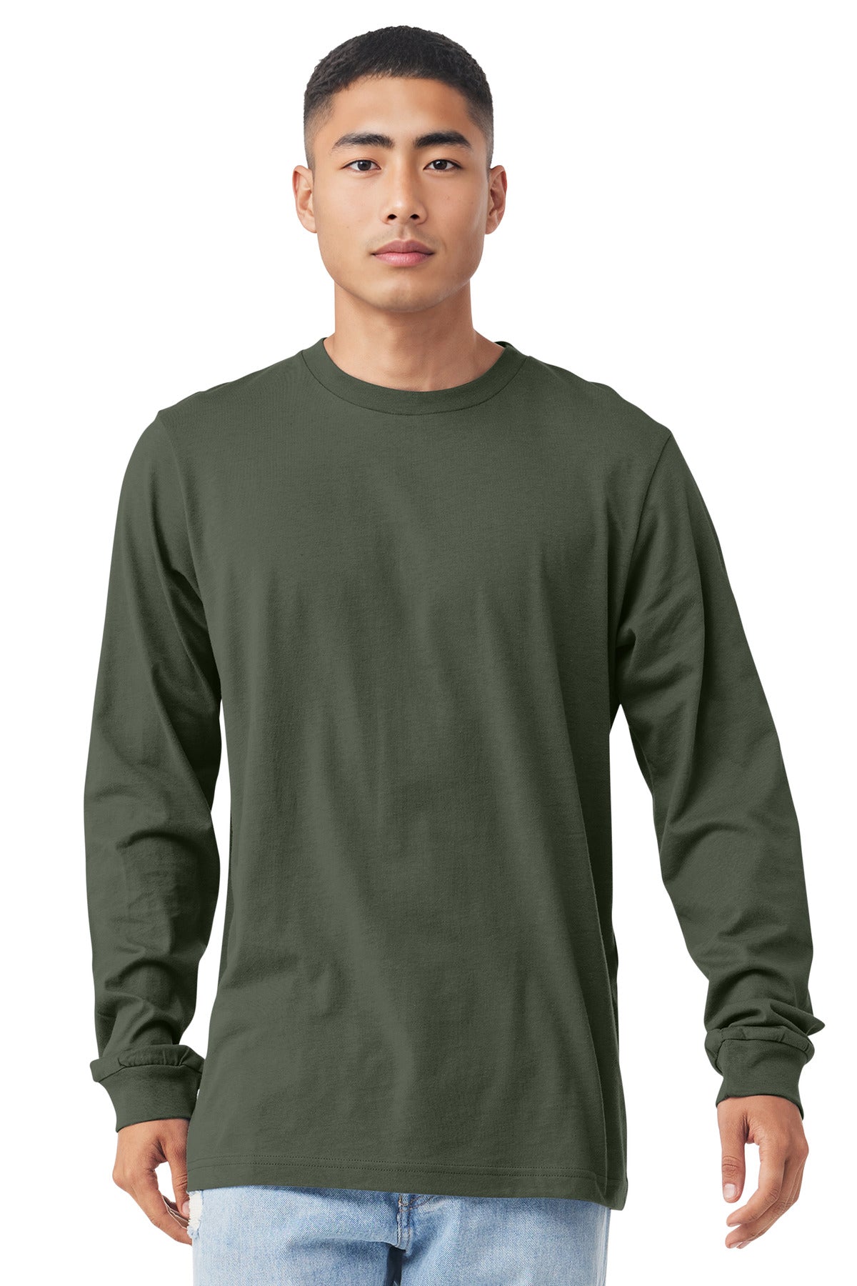 BELLA+CANVAS  Unisex Jersey Long Sleeve Tee. BC3501 - Military Green