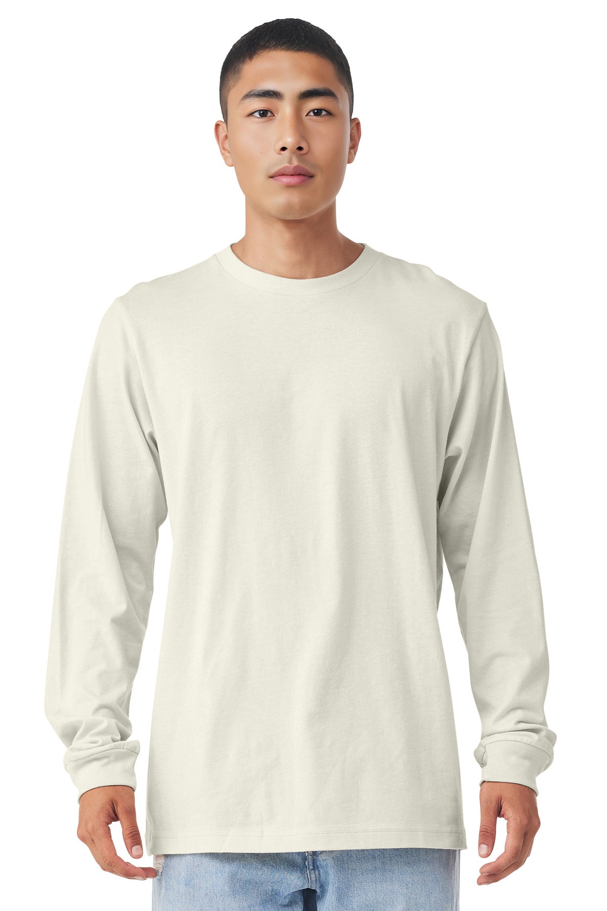BELLA+CANVAS  Unisex Jersey Long Sleeve Tee. BC3501 - Natural
