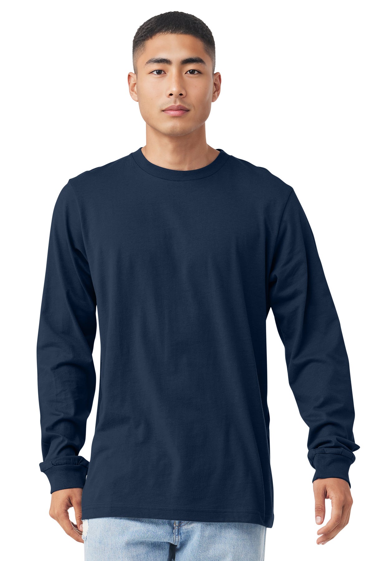 BELLA+CANVAS  Unisex Jersey Long Sleeve Tee. BC3501 - Navy