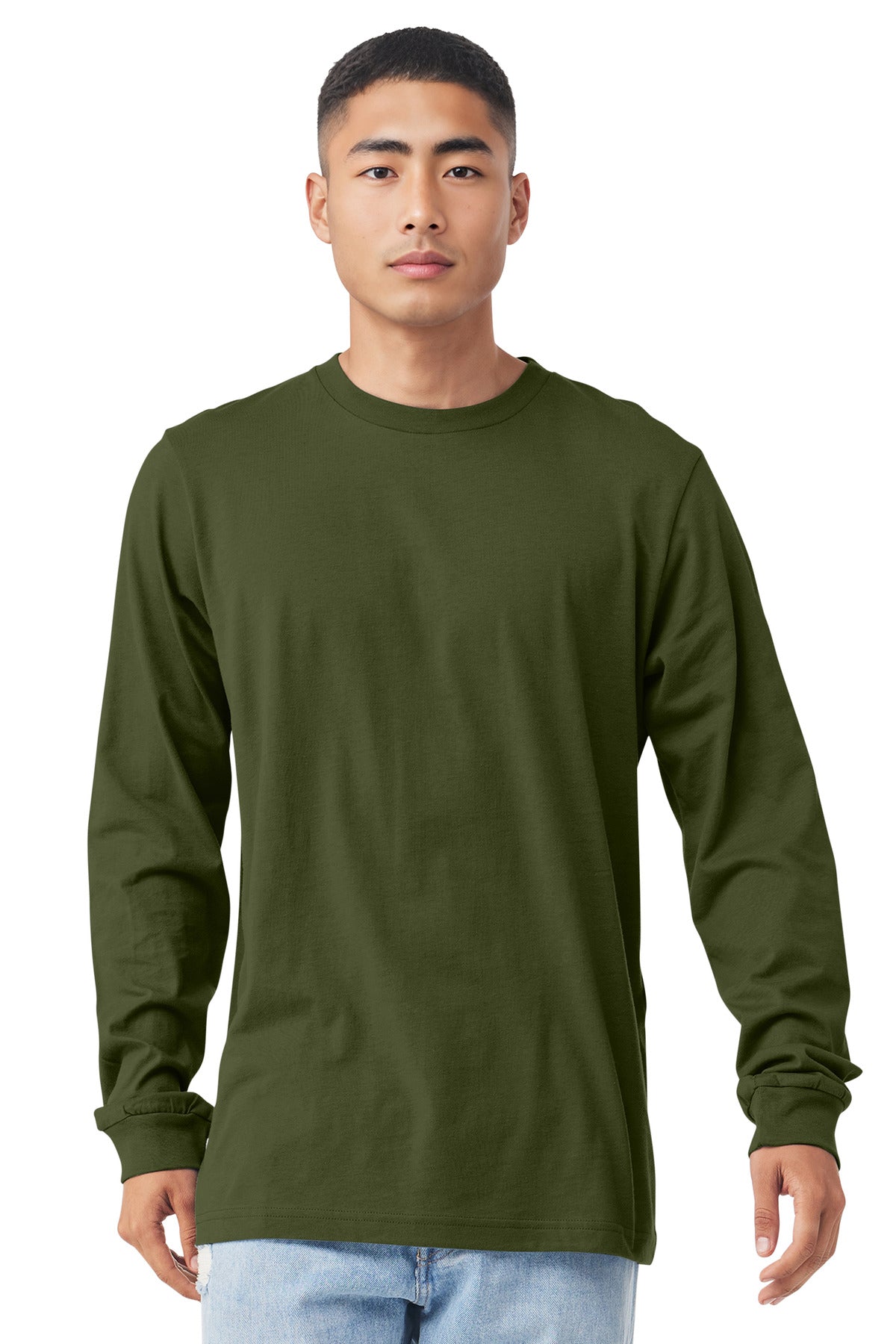 BELLA+CANVAS  Unisex Jersey Long Sleeve Tee. BC3501 - Olive