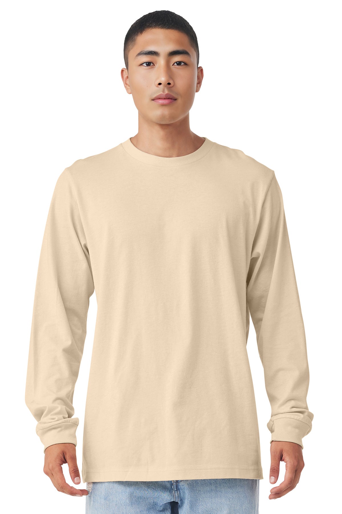 BELLA+CANVAS  Unisex Jersey Long Sleeve Tee. BC3501 - Soft Cream