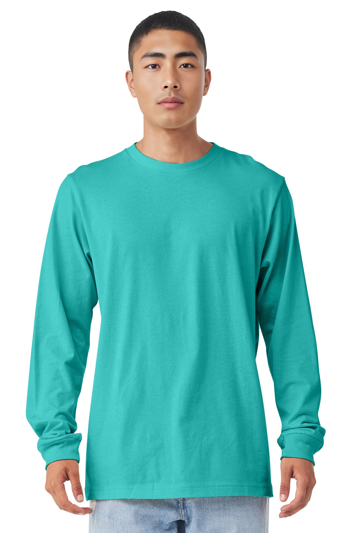 BELLA+CANVAS  Unisex Jersey Long Sleeve Tee. BC3501 - Teal