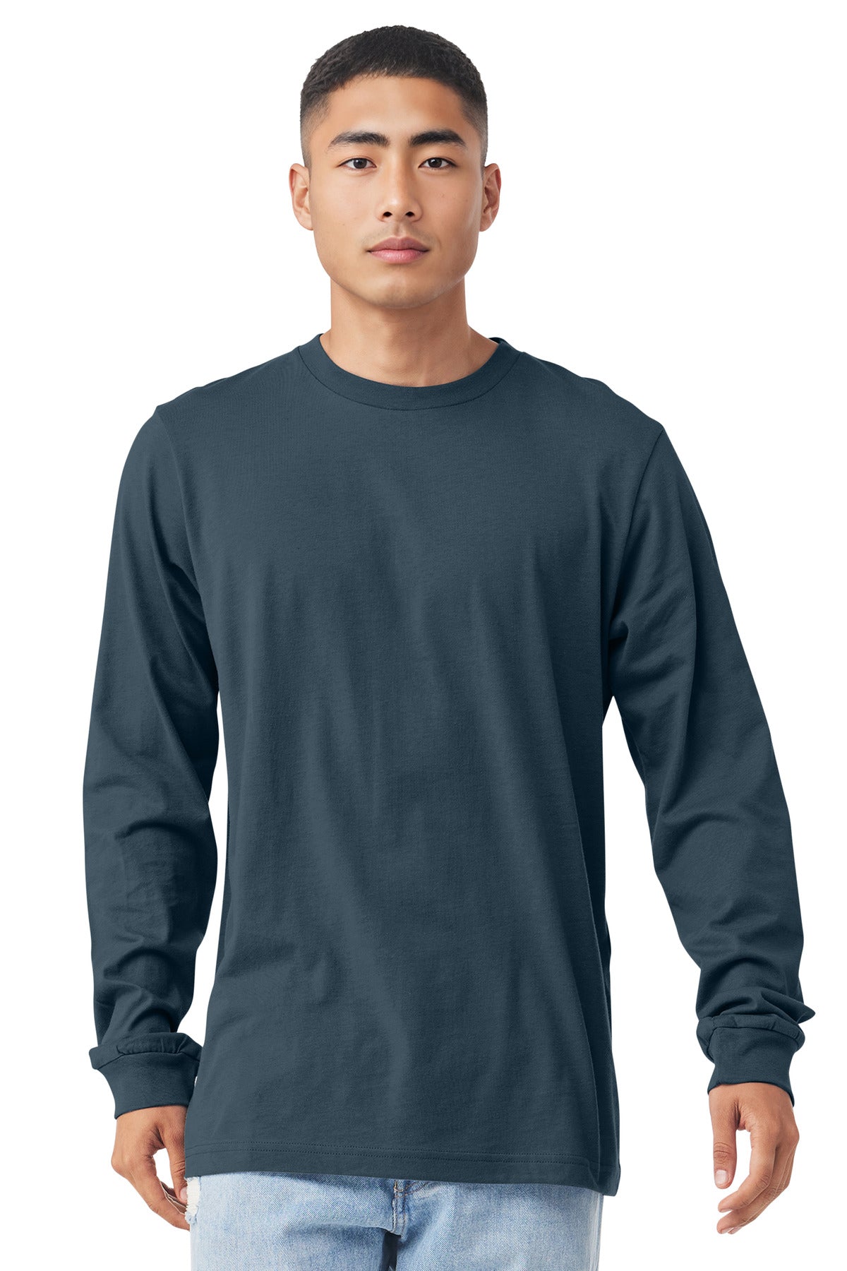 BELLA+CANVAS  Unisex Jersey Long Sleeve Tee. BC3501 - Vintage Navy