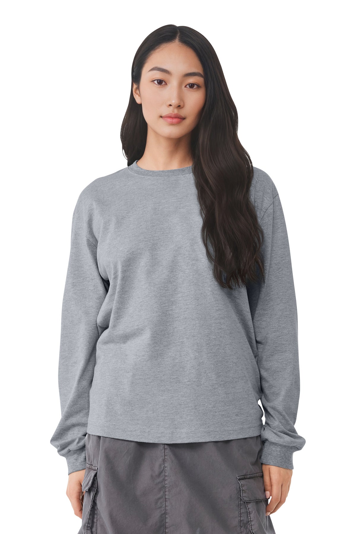 BELLA+CANVAS Unisex 6-Ounce Heavyweight Long Sleeve Tee BC3511 - Athletic Heather