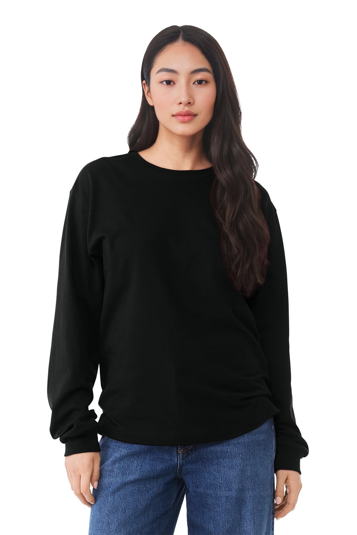 BELLA+CANVAS Unisex 6-Ounce Heavyweight Long Sleeve Tee BC3511 - Black